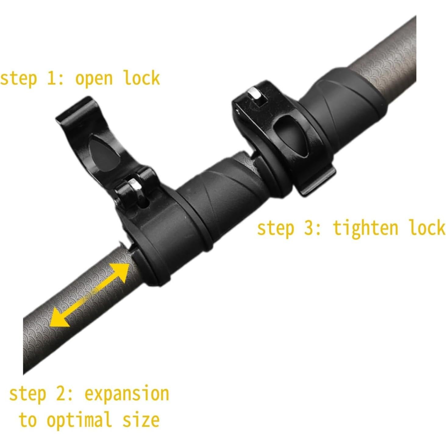 Bastón de Trekking Ultraligero Jahreszeit TUTU 130 cm Fibra de Carbono