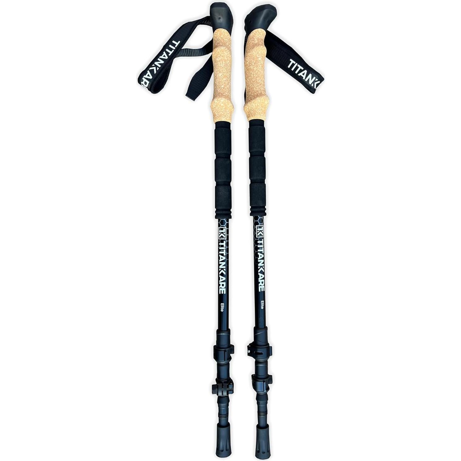 Bastones de Senderismo Plegables TITANKARE Elite 7075 Aluminio