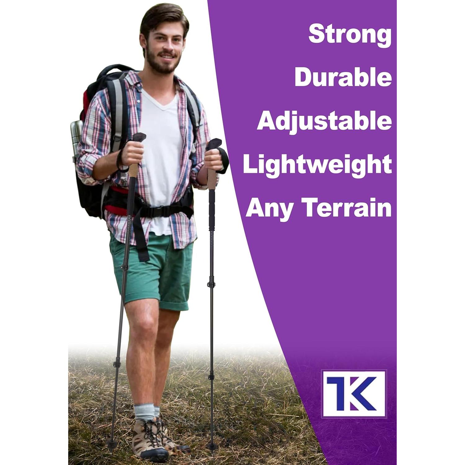 Bastones de Senderismo Plegables TITANKARE Elite 7075 Aluminio