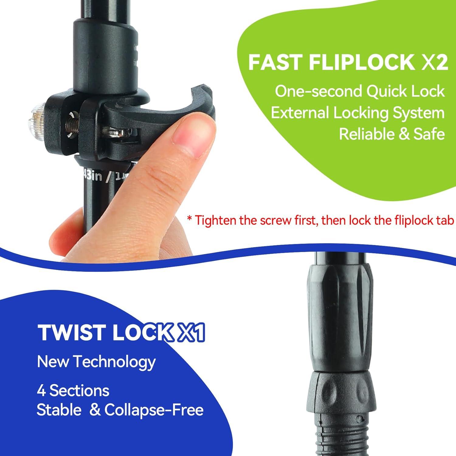 Bastones de Trekking Plegables Underwood 4 Piezas Aluminio