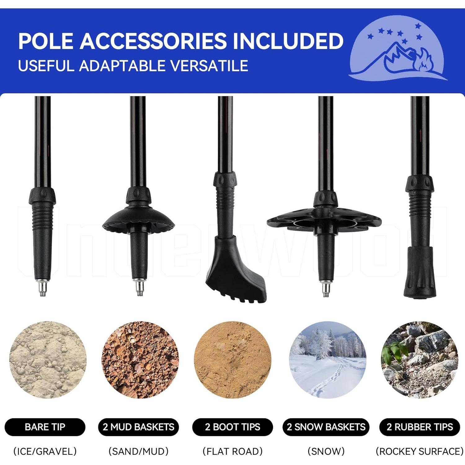 Bastones de Trekking Plegables Underwood 4 Piezas Aluminio