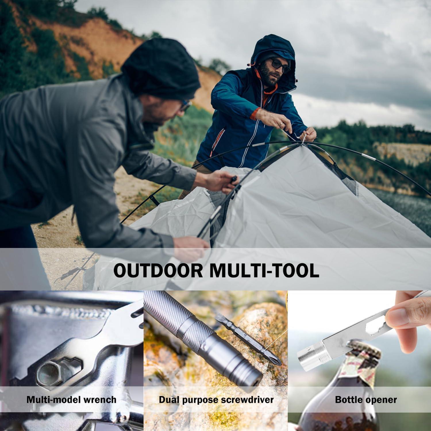 Bastón de Caminata Táctico Yolid 130cm Ligero 6-en-1