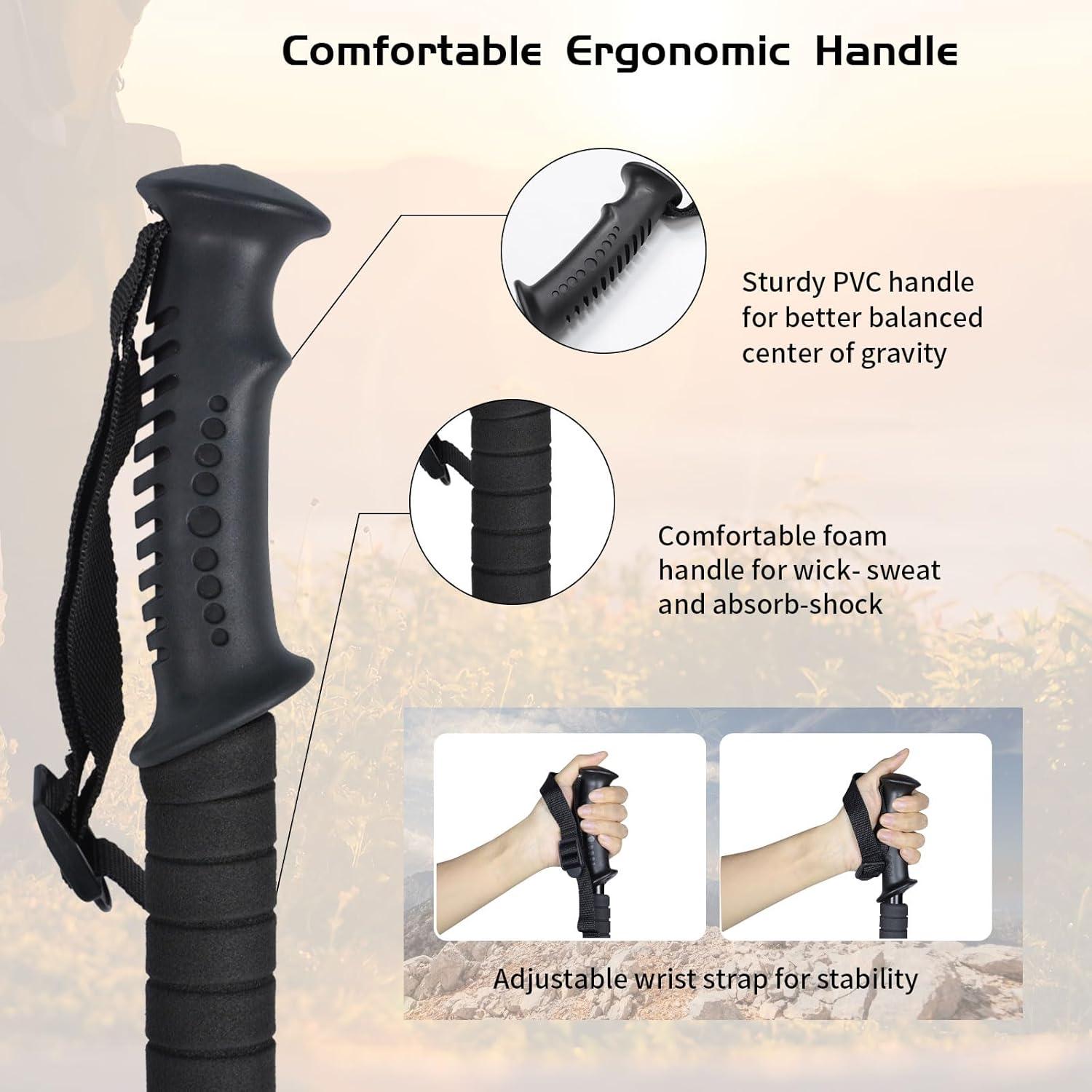 Bastones de Trekking HIKERBRO Telescópicos 3 Secciones Aluminio