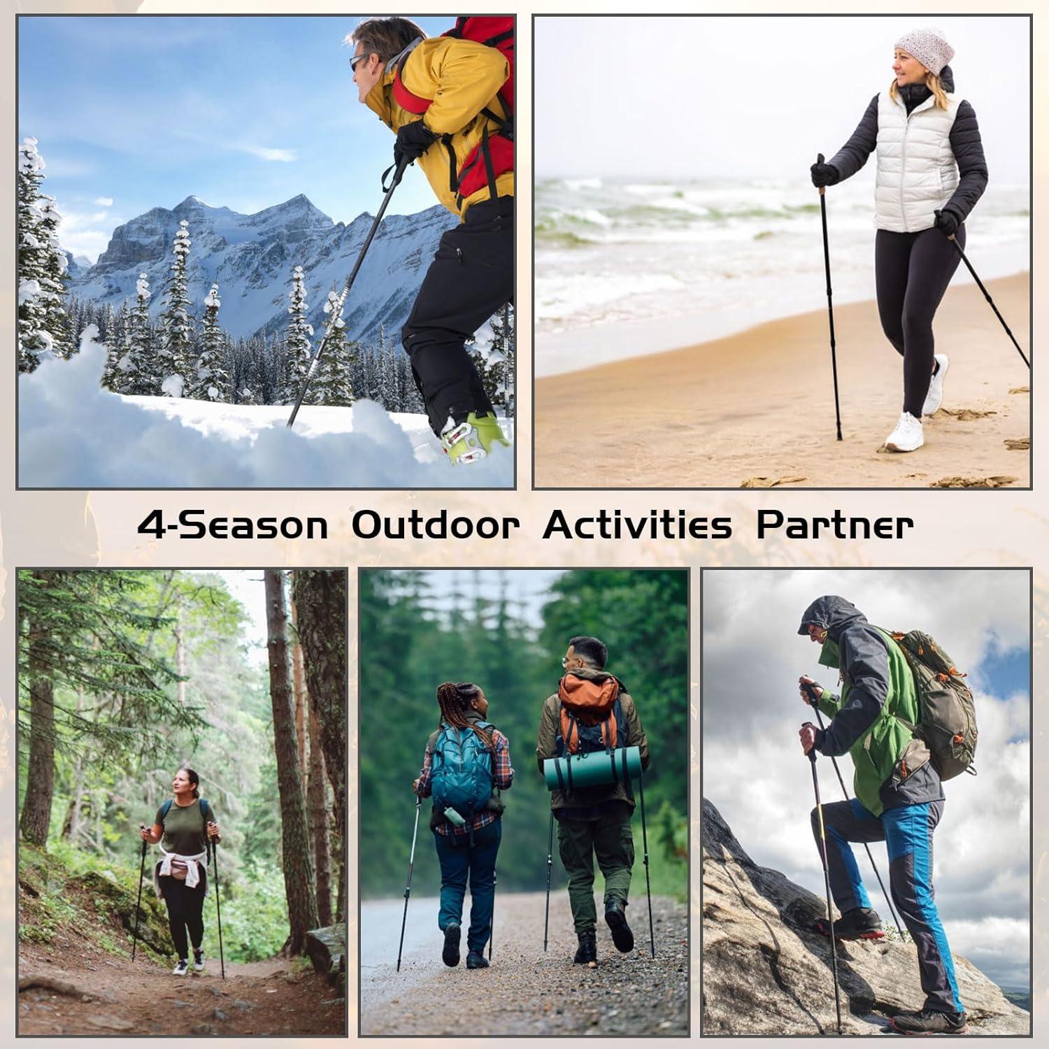 Bastones de Trekking HIKERBRO Telescópicos 3 Secciones Aluminio