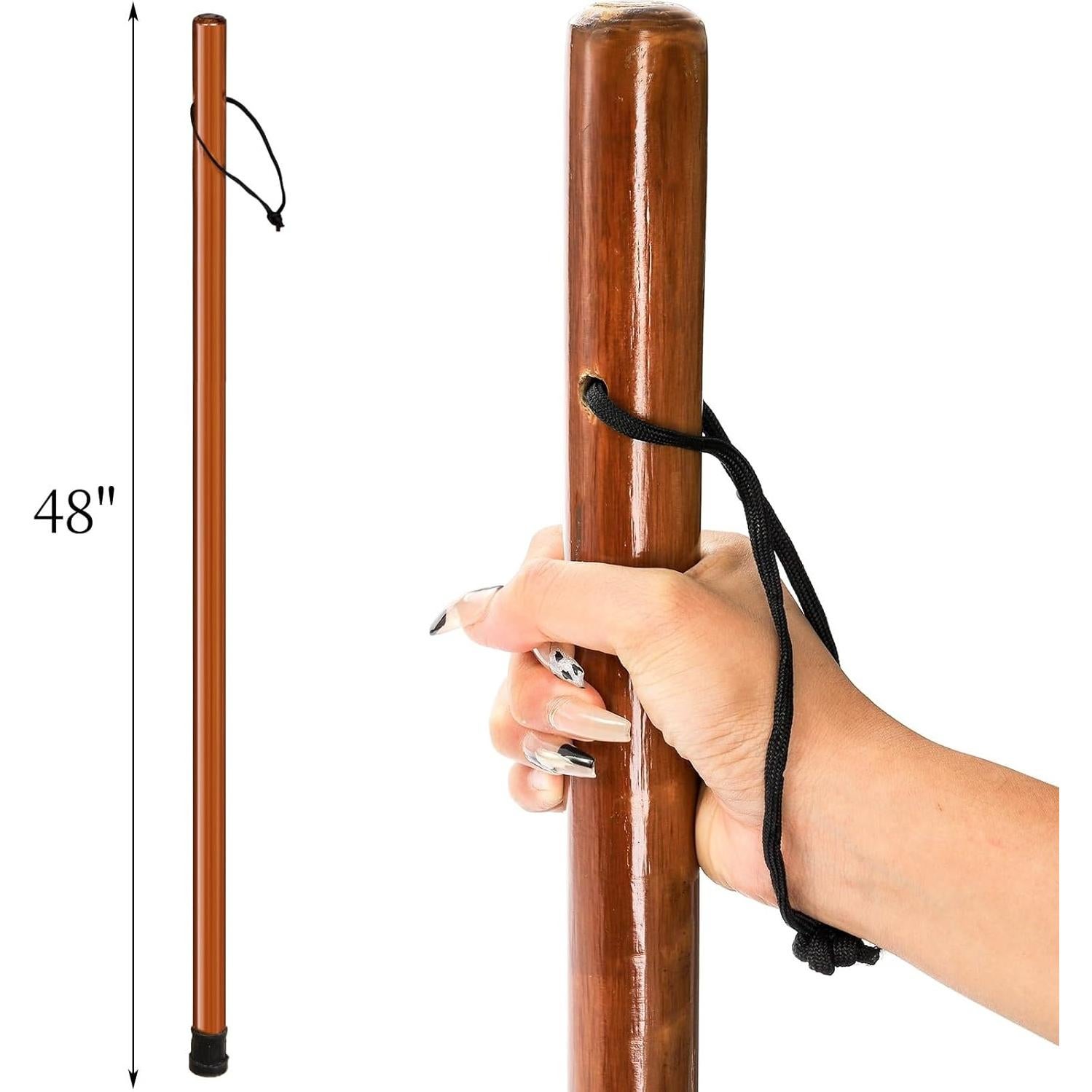 Bastones de Senderismo Mezchi 2 Paquete Madera Natural 121.92 cm