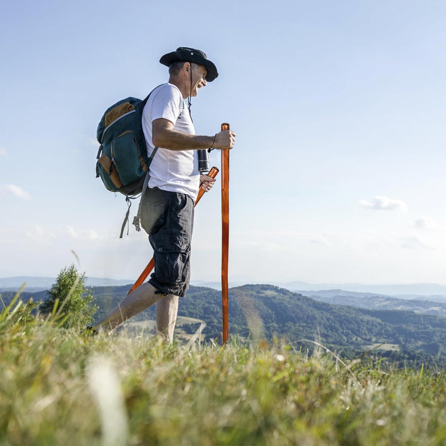 Bastones de Senderismo Mezchi 2 Paquete Madera Natural 121.92 cm