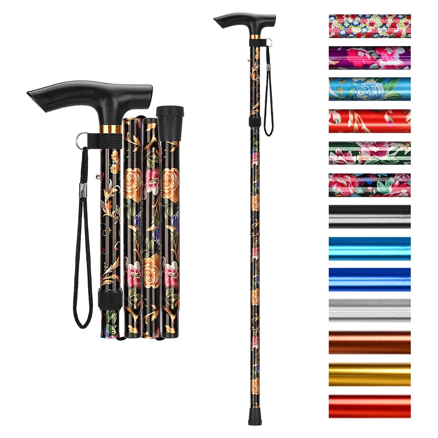 Bastón Plegable Supregear Ajustable 83.8-94 cm Antideslizante