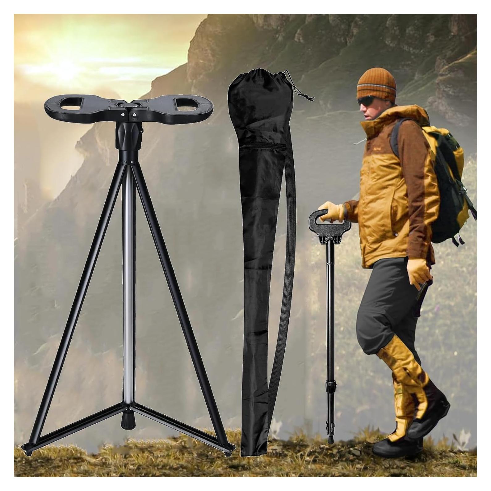 Bastón de Caminar Plegable con Asiento MJVV OUT02 - Aluminio