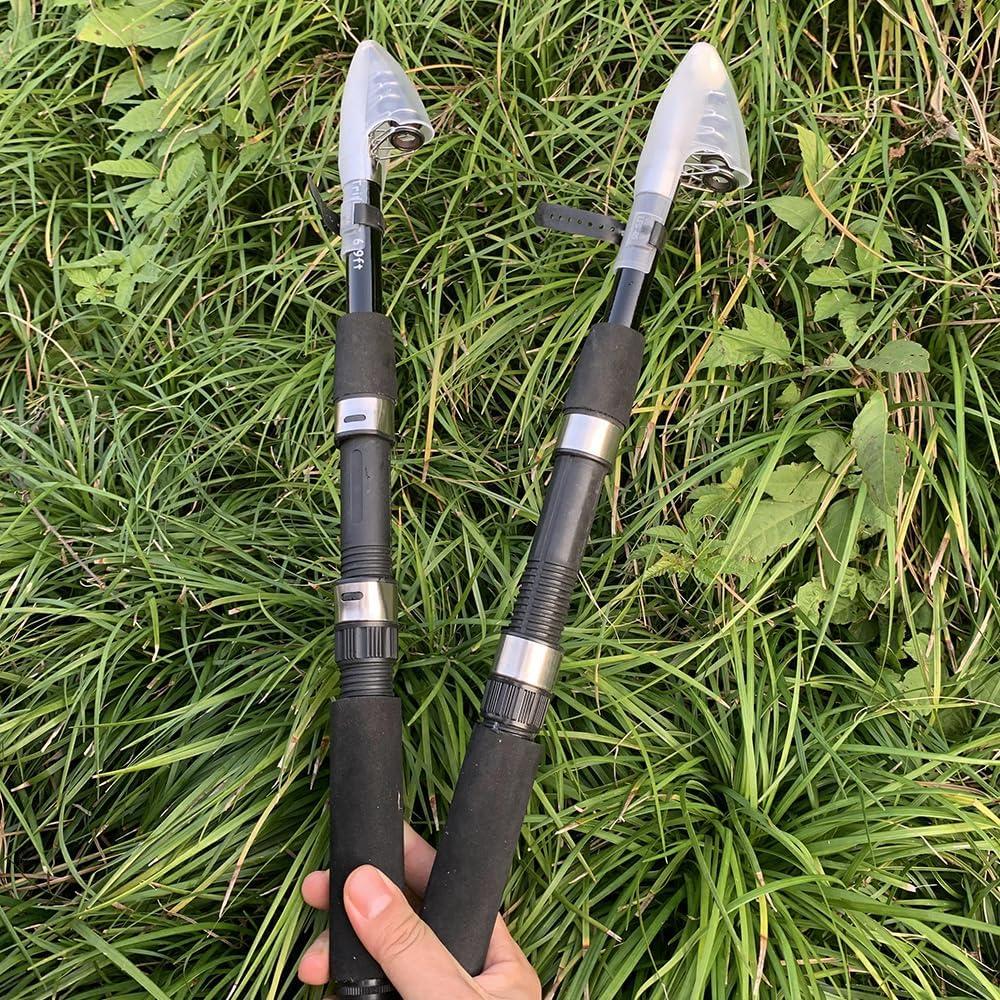 Combo de caña de pescar Tripquips 2.1m fibra de carbono