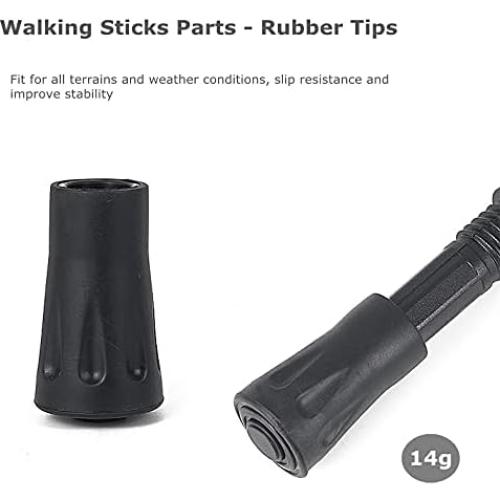 Puntas de Goma para Bastones de Trekking JJZS - 4 Unidades
