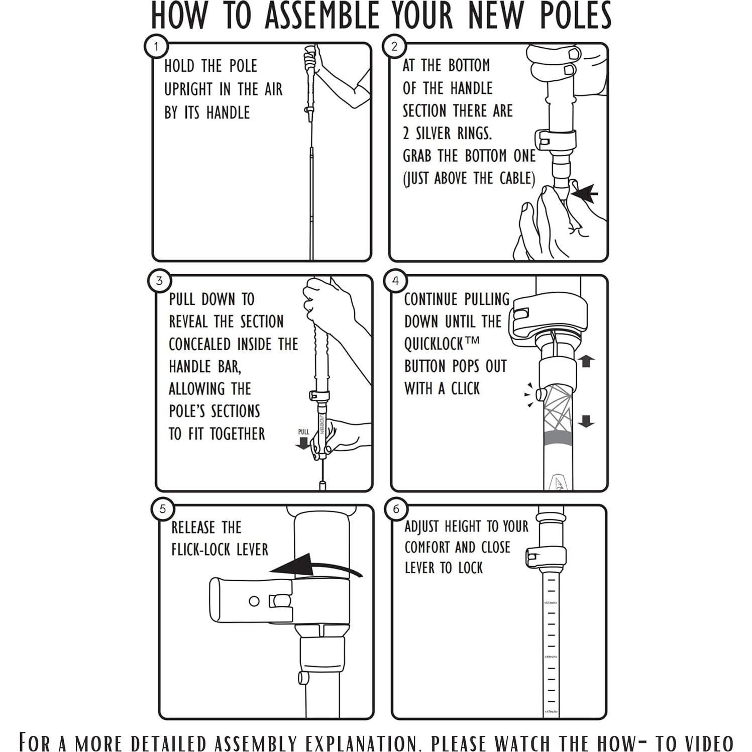 Bastones de Senderismo Plegables Equipeak 7075 Aluminio Azul