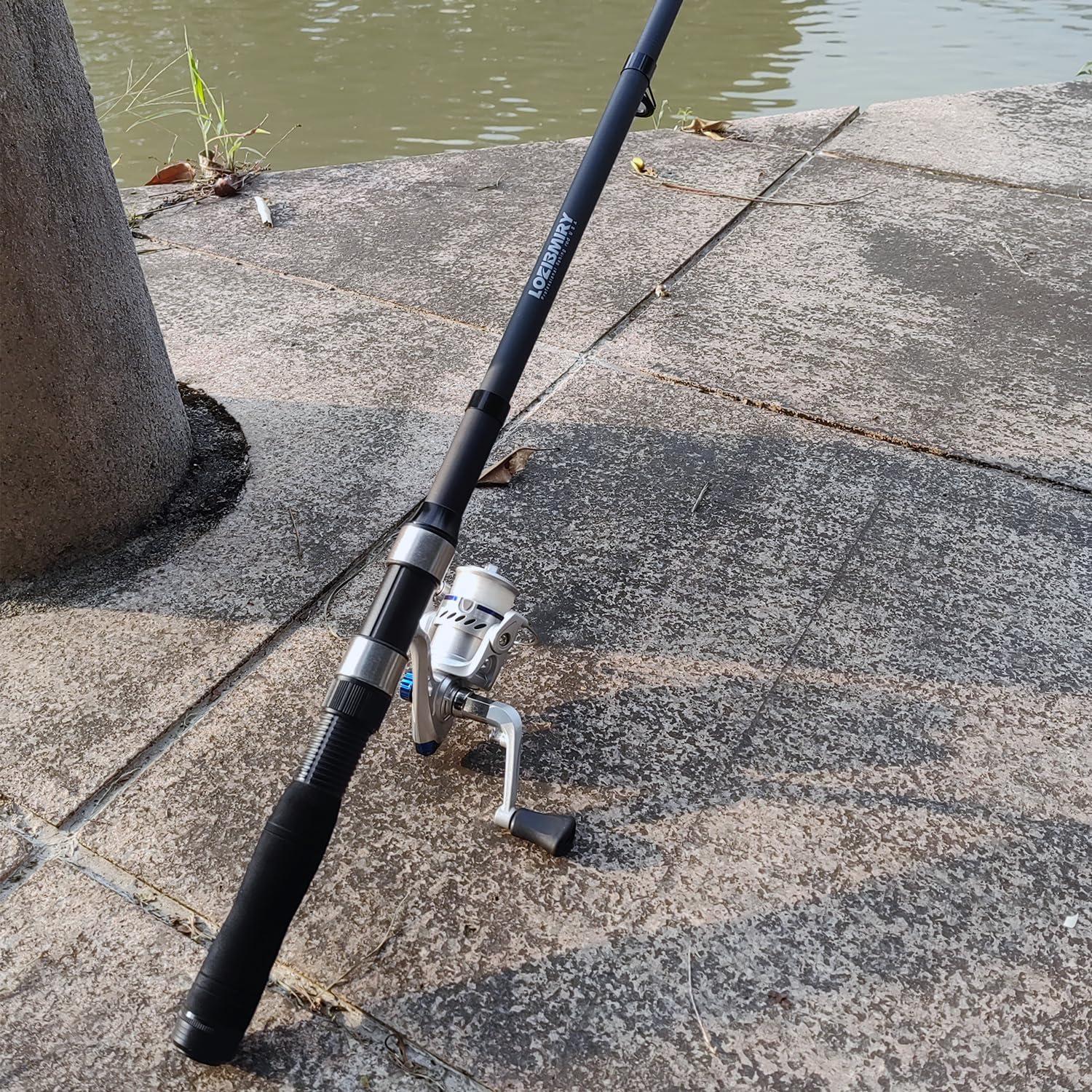 Combo de Caña de Pesca Telescópica LOEIBMIRY 2.1m con Carretes