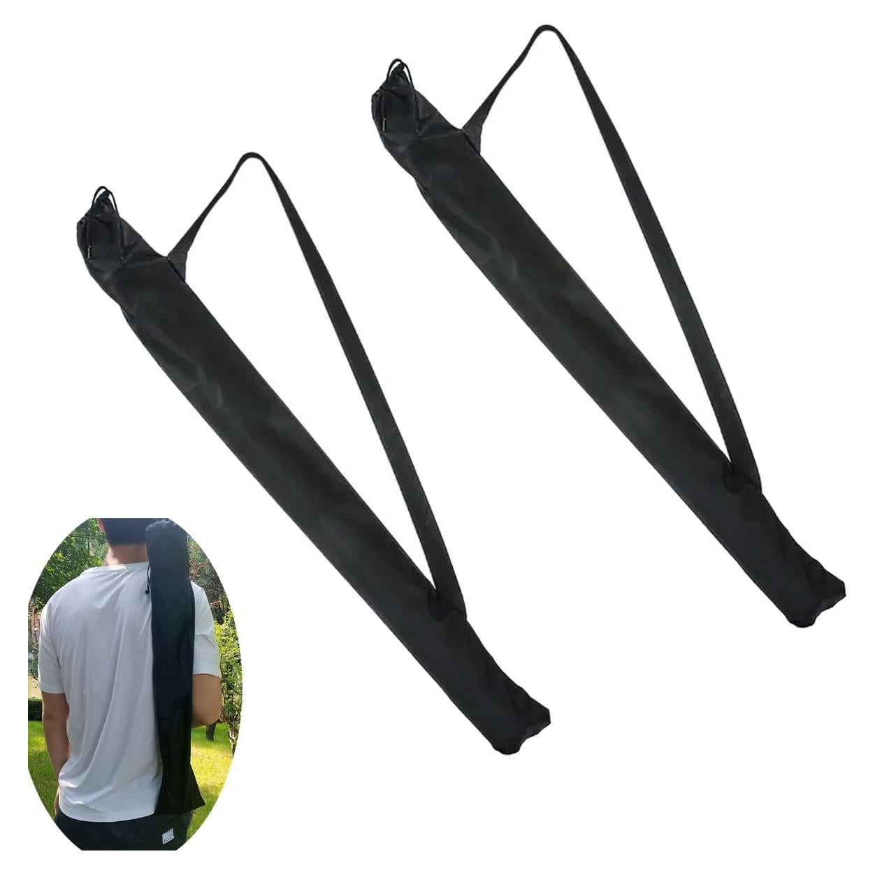 Bolsa de Transporte para Bastones de Senderismo DraCra 2 Pack 14x70 y 17x70 cm