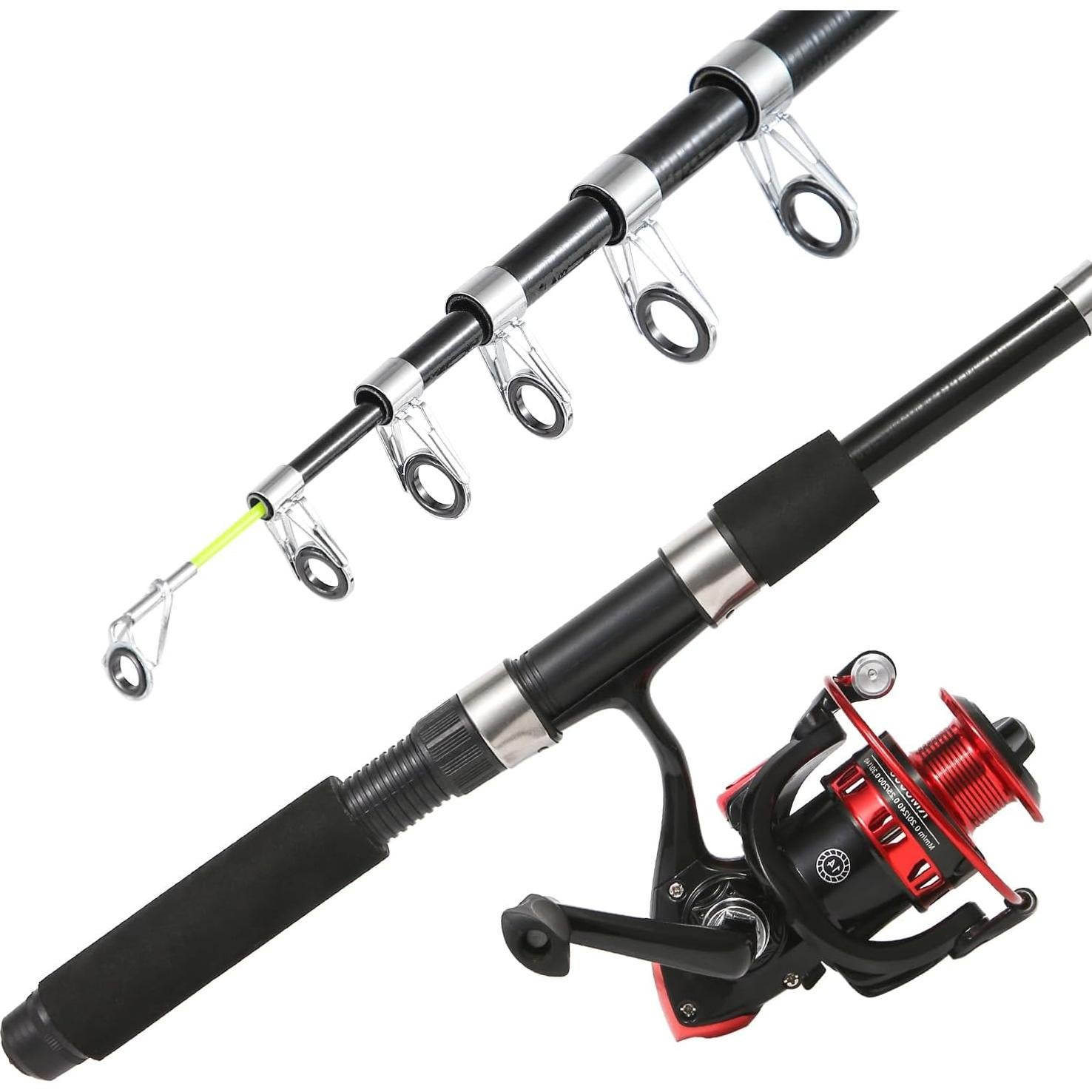 Combo de Pesca Tripquips 2 Piezas 2.1m Fibra de Carbono