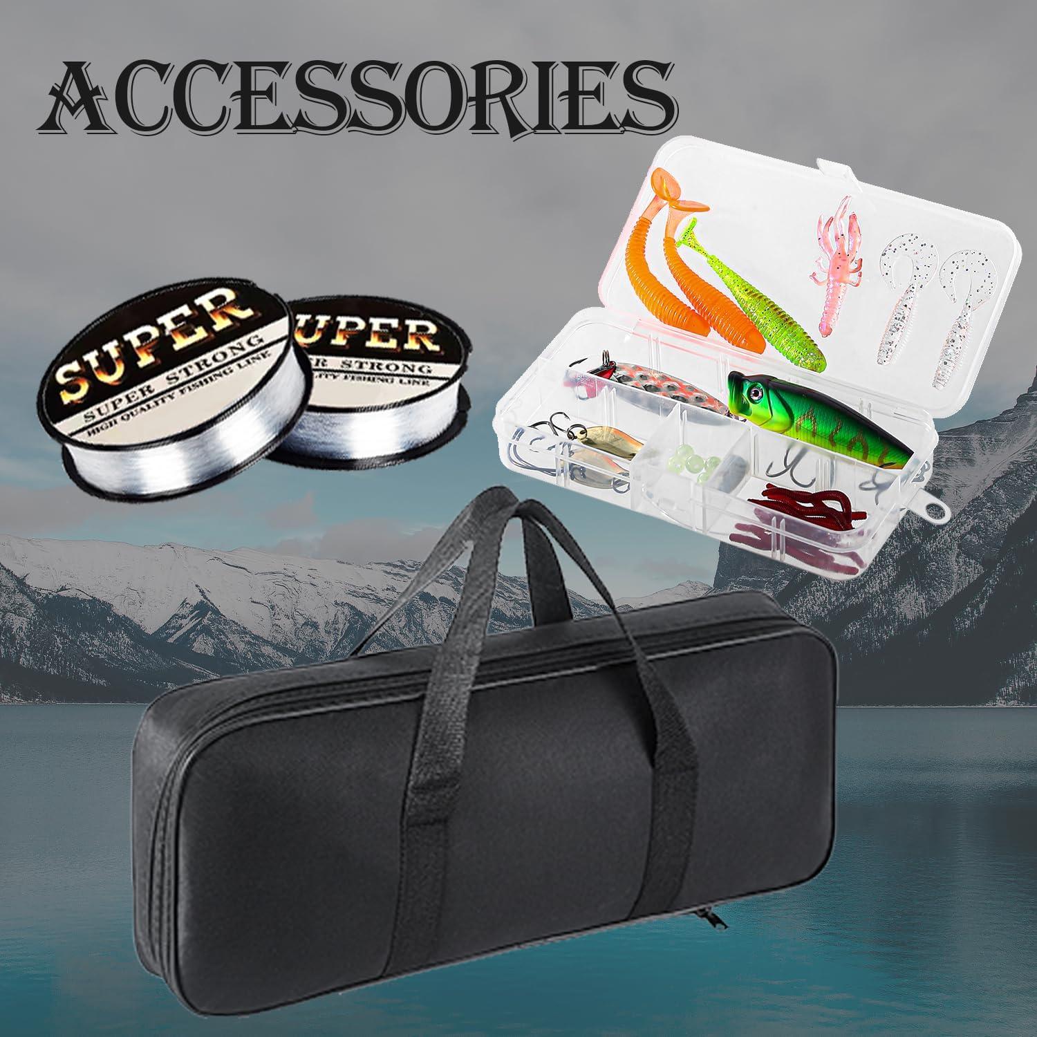 Combo de Pesca Tripquips 2 Piezas 2.1m Fibra de Carbono