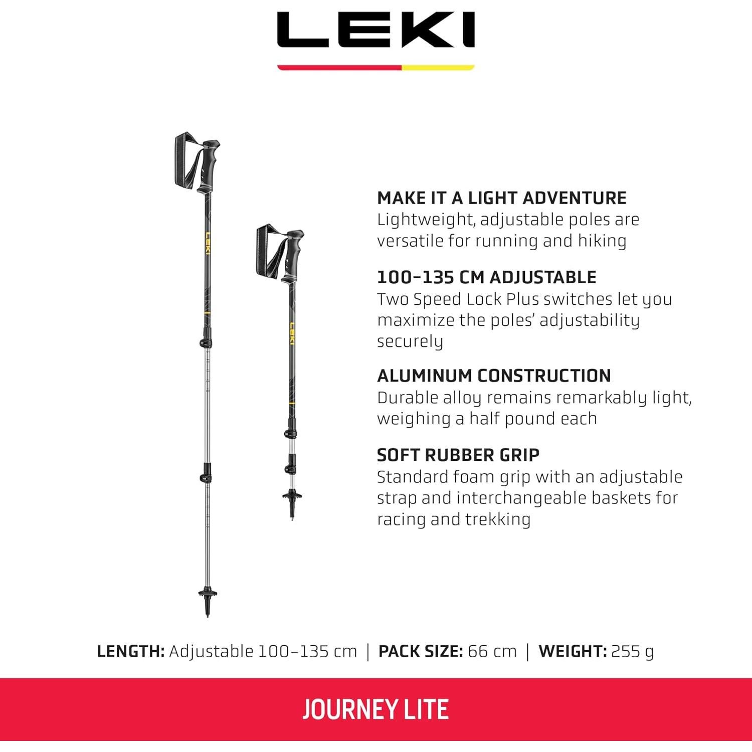Bastones de Senderismo Ajustables LEKI Journey Lite 100-135 cm