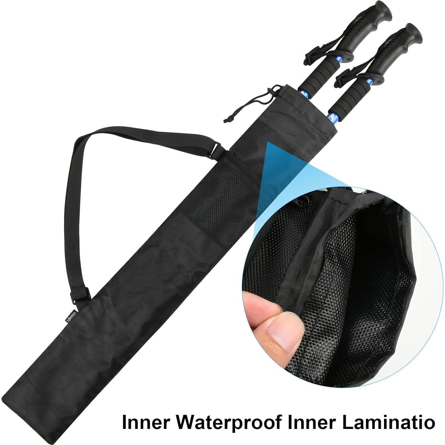 Bolsa de Transporte Cosmos para Bastones de Trekking Negra 71x13cm