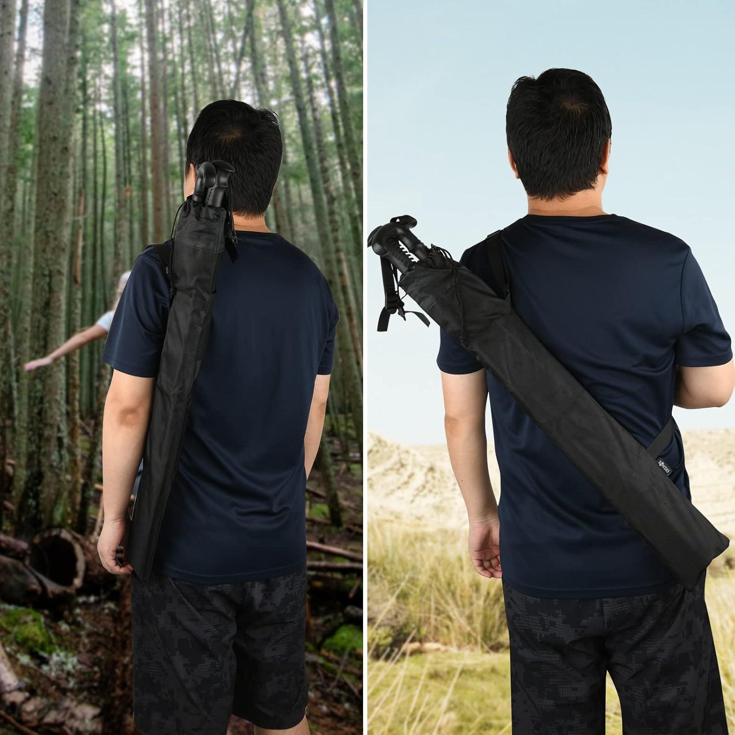 Bolsa de Transporte Cosmos para Bastones de Trekking Negra 71x13cm