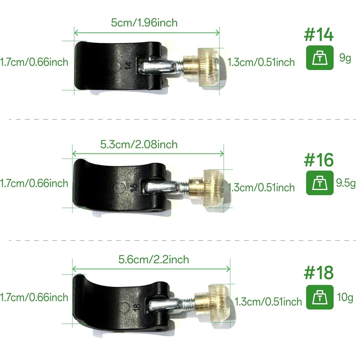 Abrazaderas de Poste IIUIKOO - 6 Bloqueos Externos 14mm-18mm