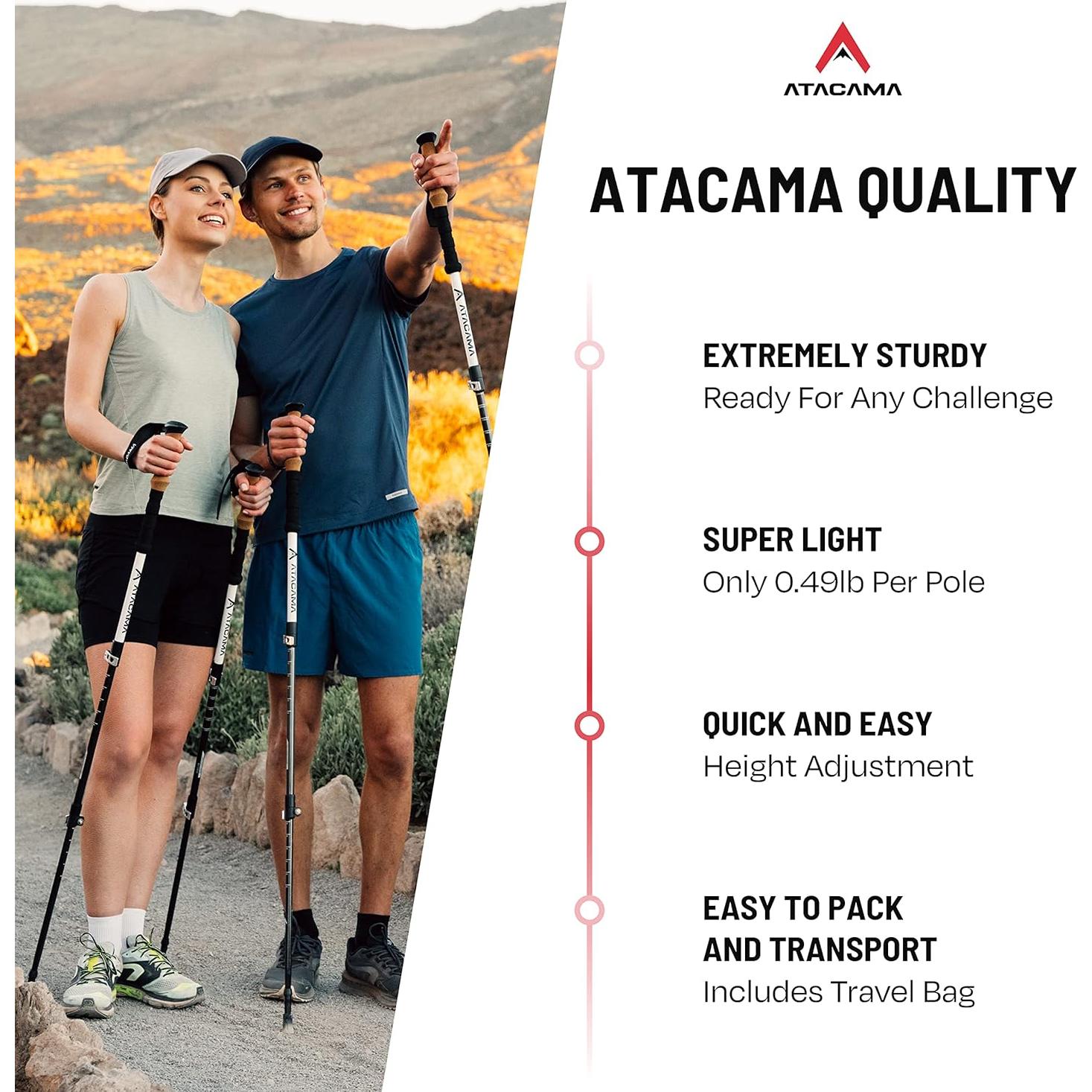 Bastones de Senderismo Plegables Atacama de Carbono 220g