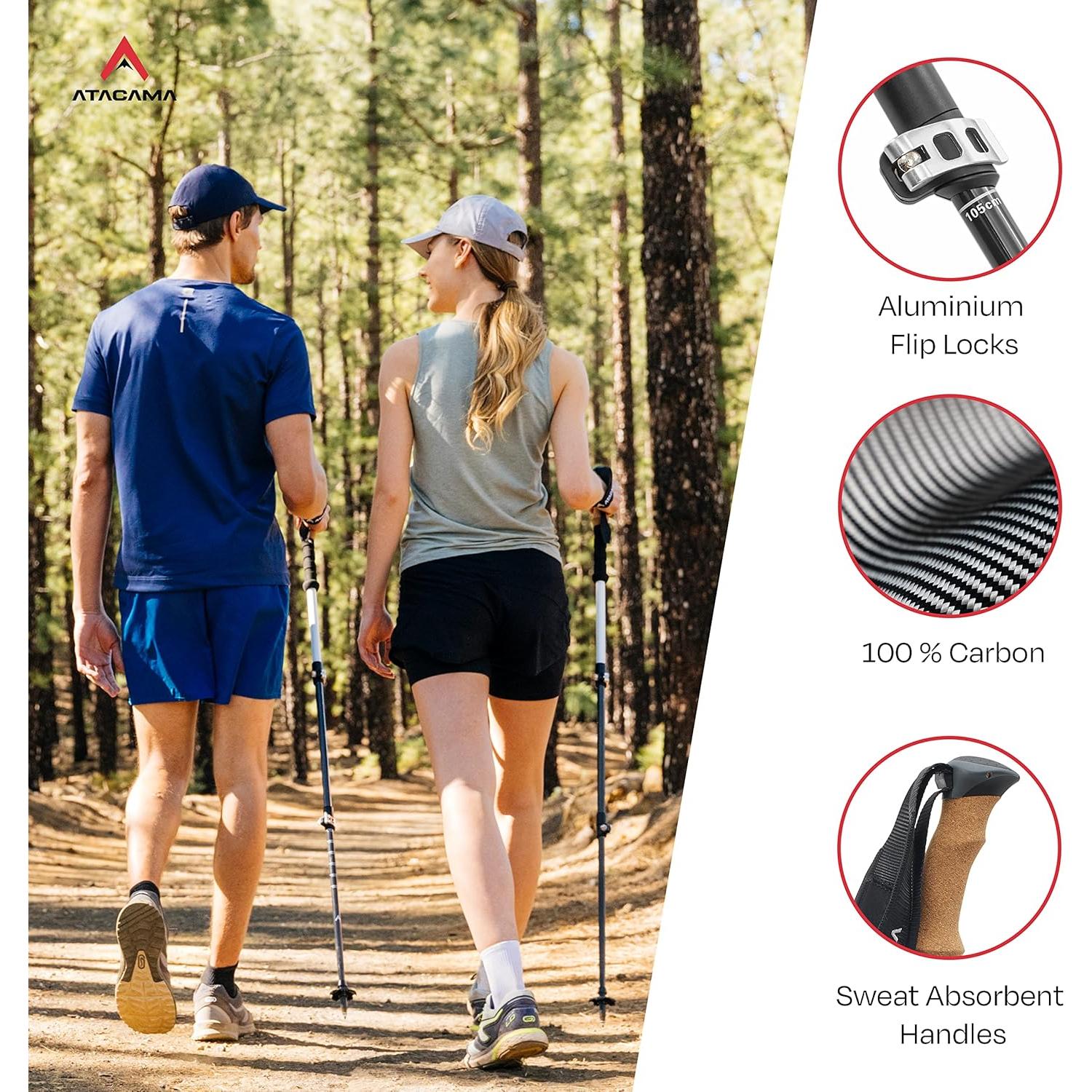 Bastones de Senderismo Plegables Atacama de Carbono 220g