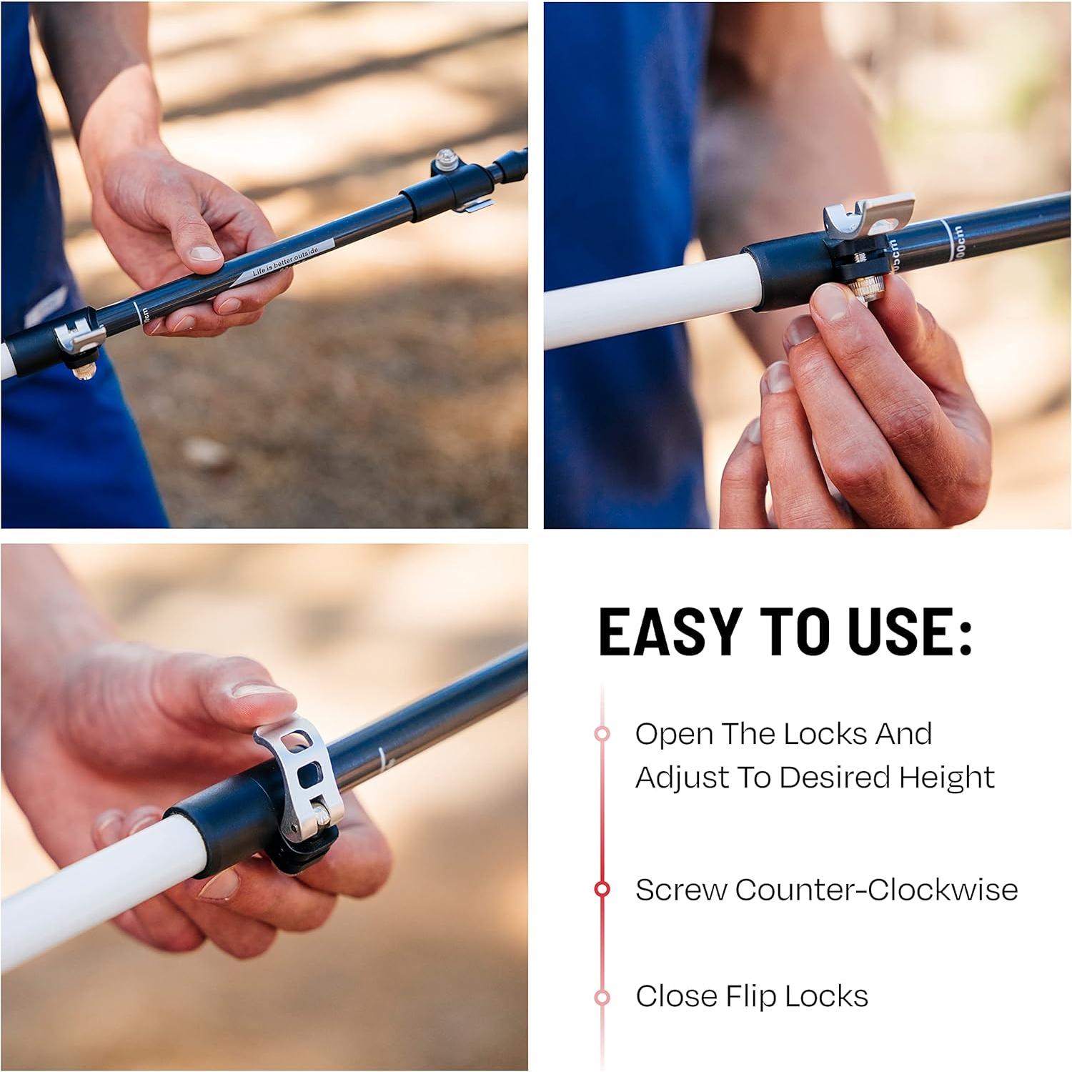 Bastones de Senderismo Plegables Atacama de Carbono 220g