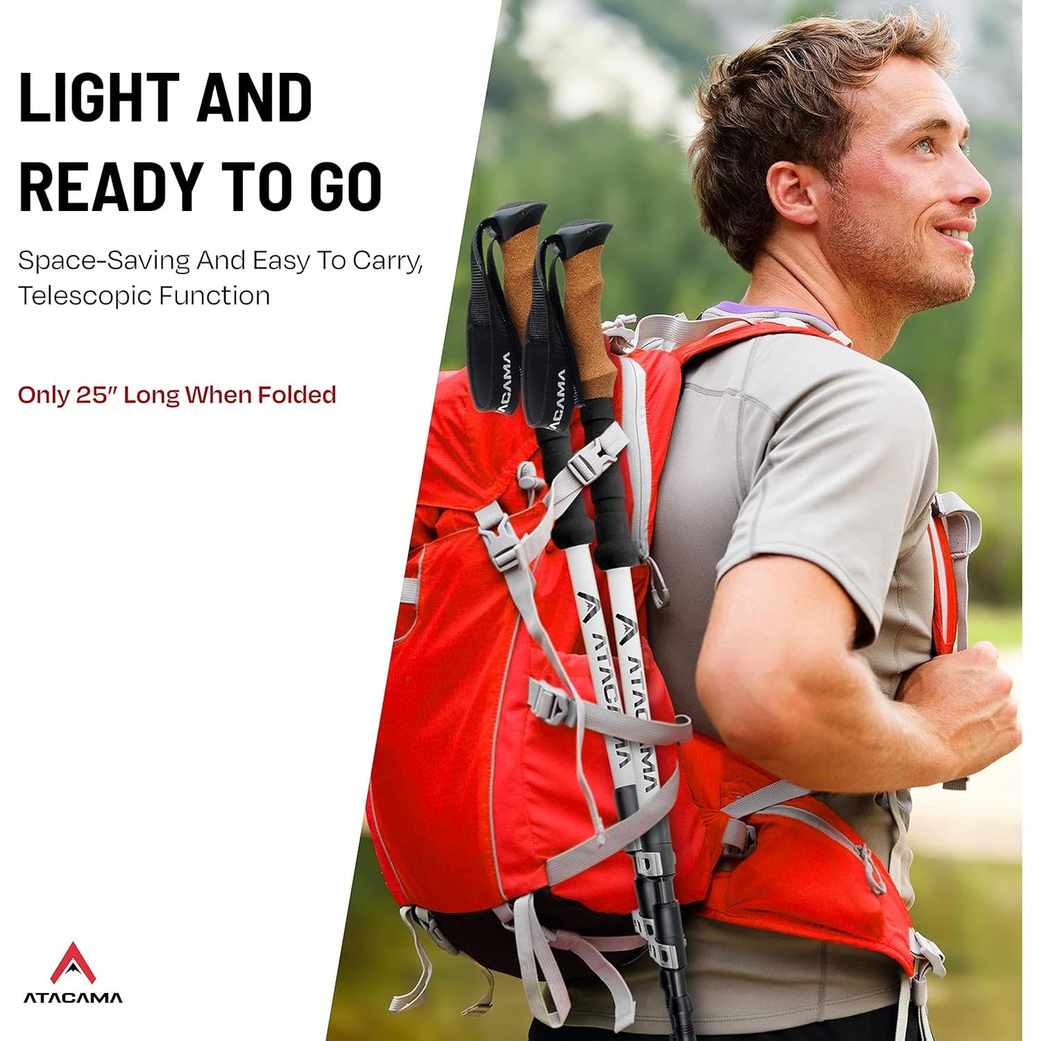 Bastones de Senderismo Plegables Atacama de Carbono 220g