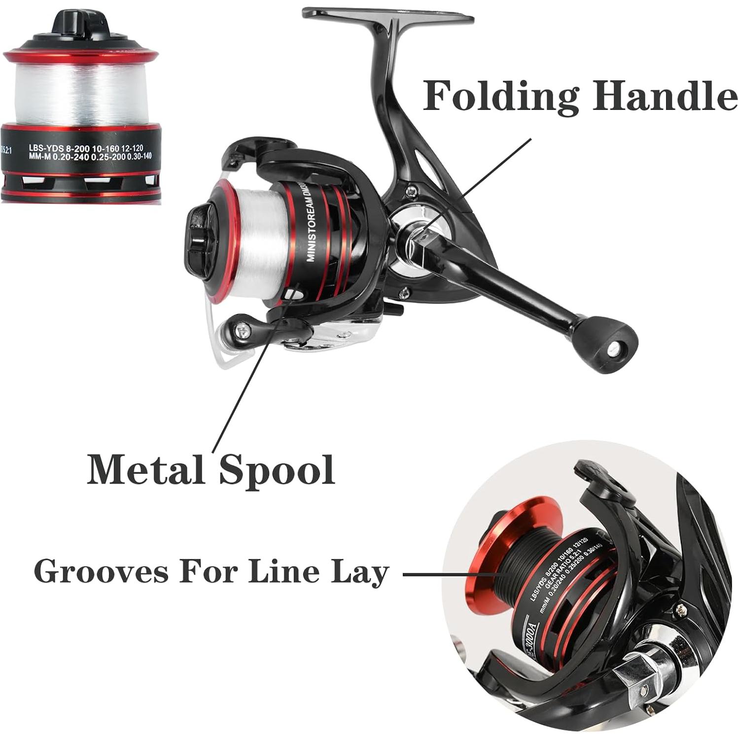 Conjunto de Pesca Telescópico Ministoream 2.1m 4 Piezas