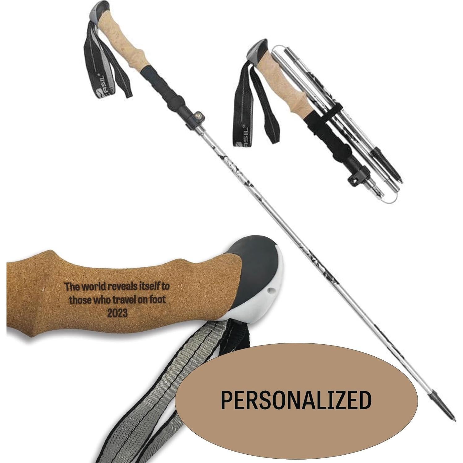 Bastón de Senderismo Plegable CHEERZEER 30.5-109.2 cm Aluminio