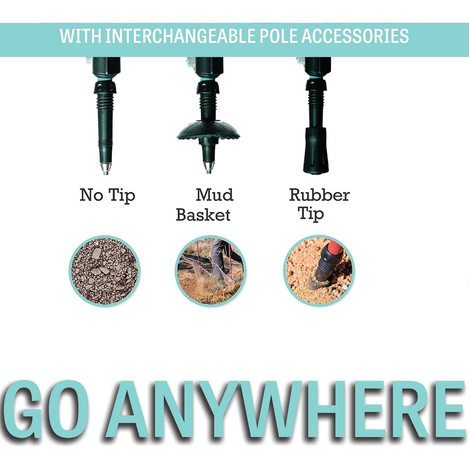 Bastón de Senderismo Plegable CHEERZEER 30.5-109.2 cm Aluminio