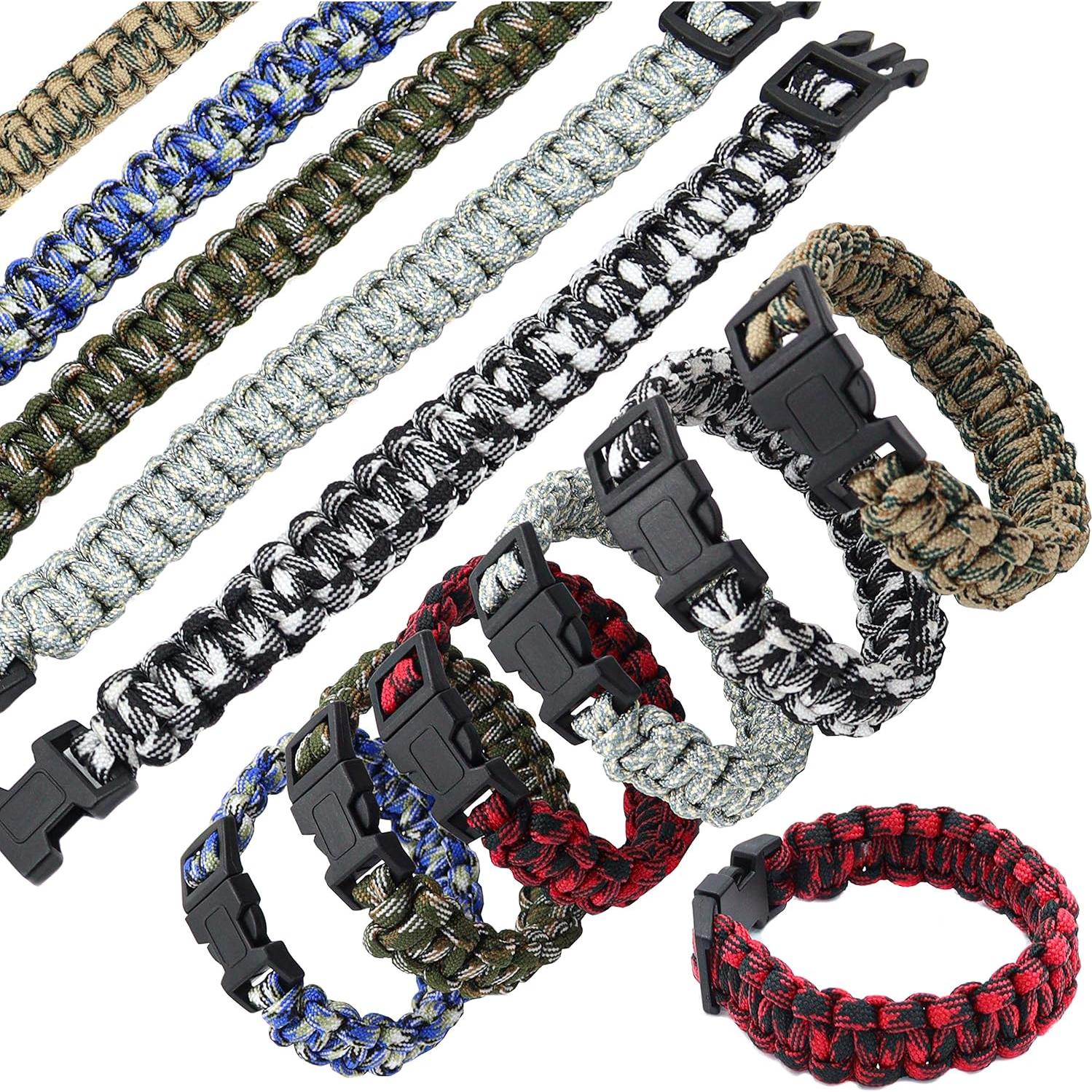 12 Pulseras Paracord FROG SAC para Niños 4+ Años