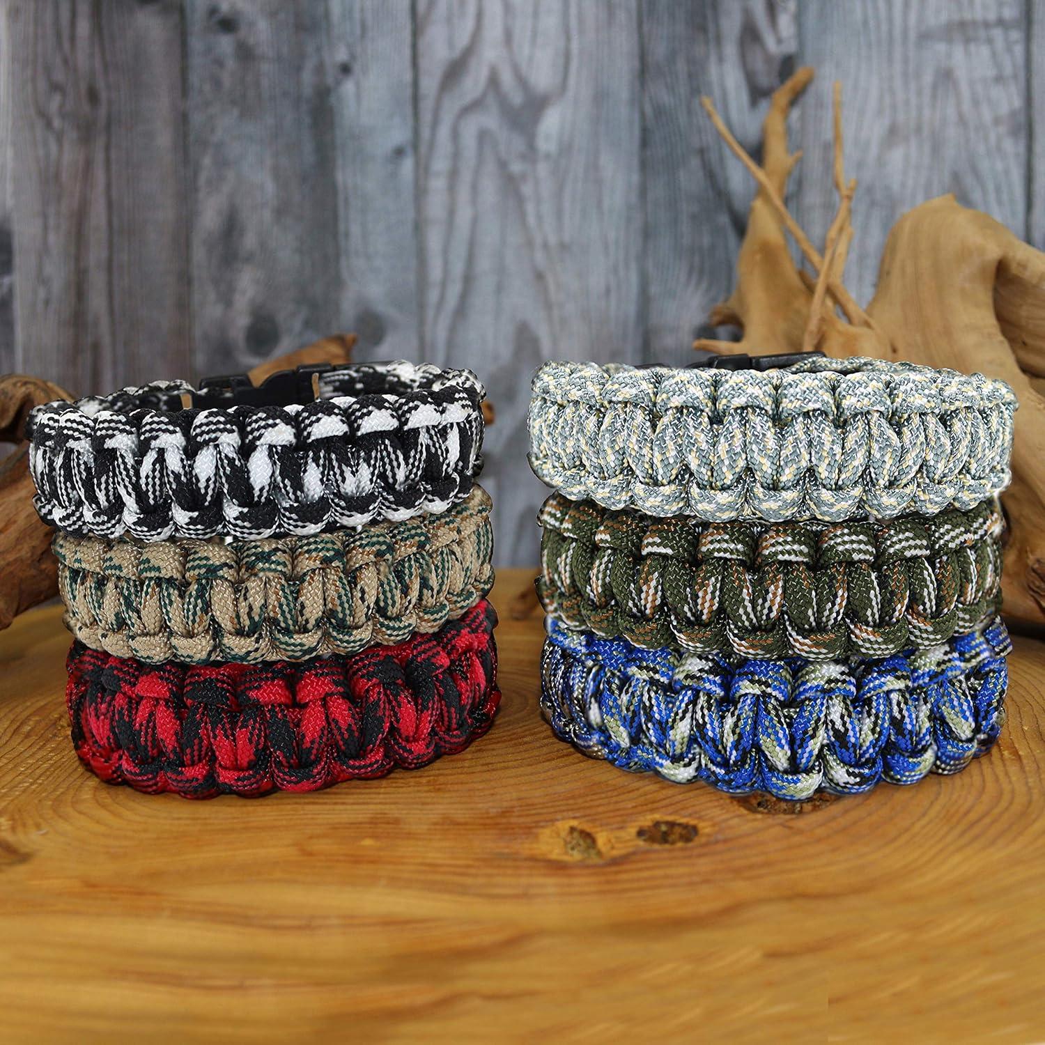 12 Pulseras Paracord FROG SAC para Niños 4+ Años