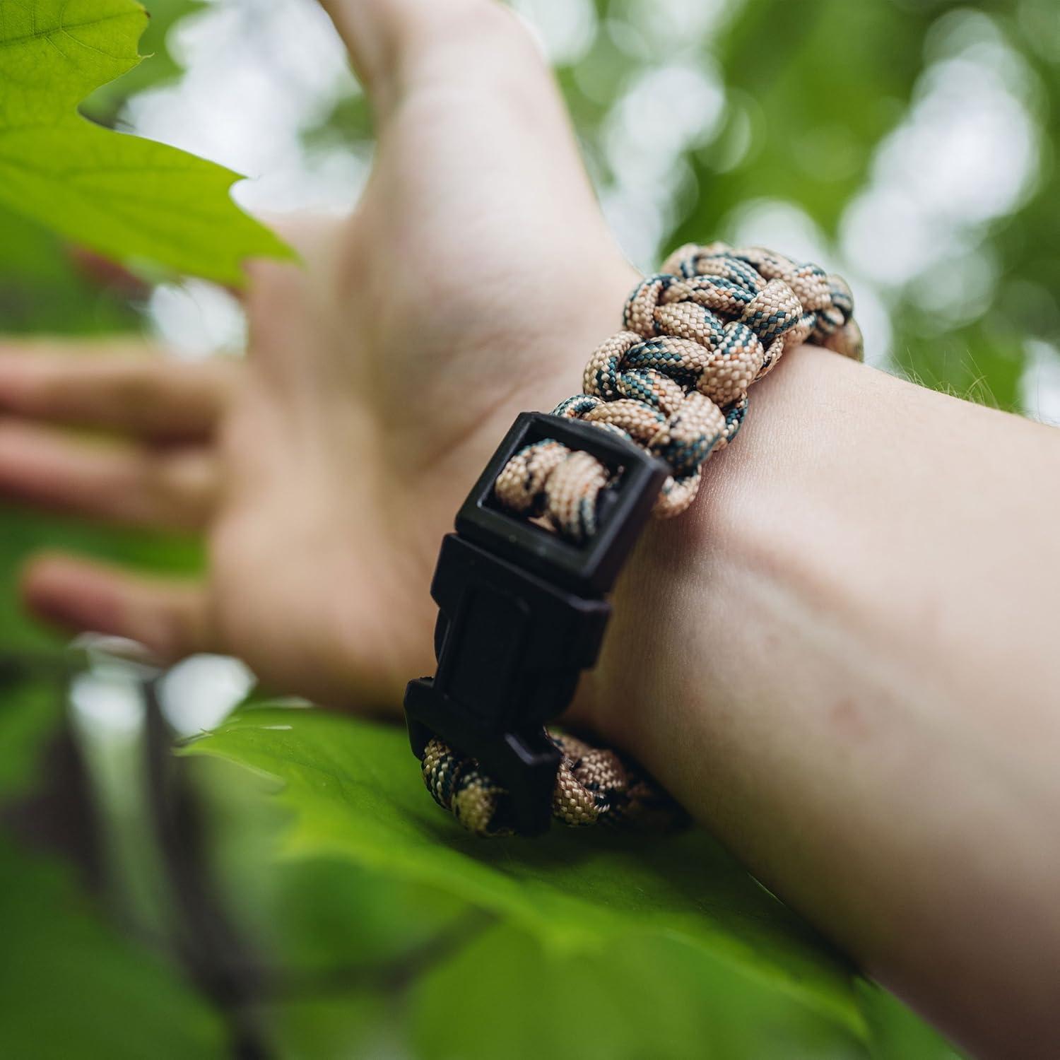 12 Pulseras Paracord FROG SAC para Niños 4+ Años