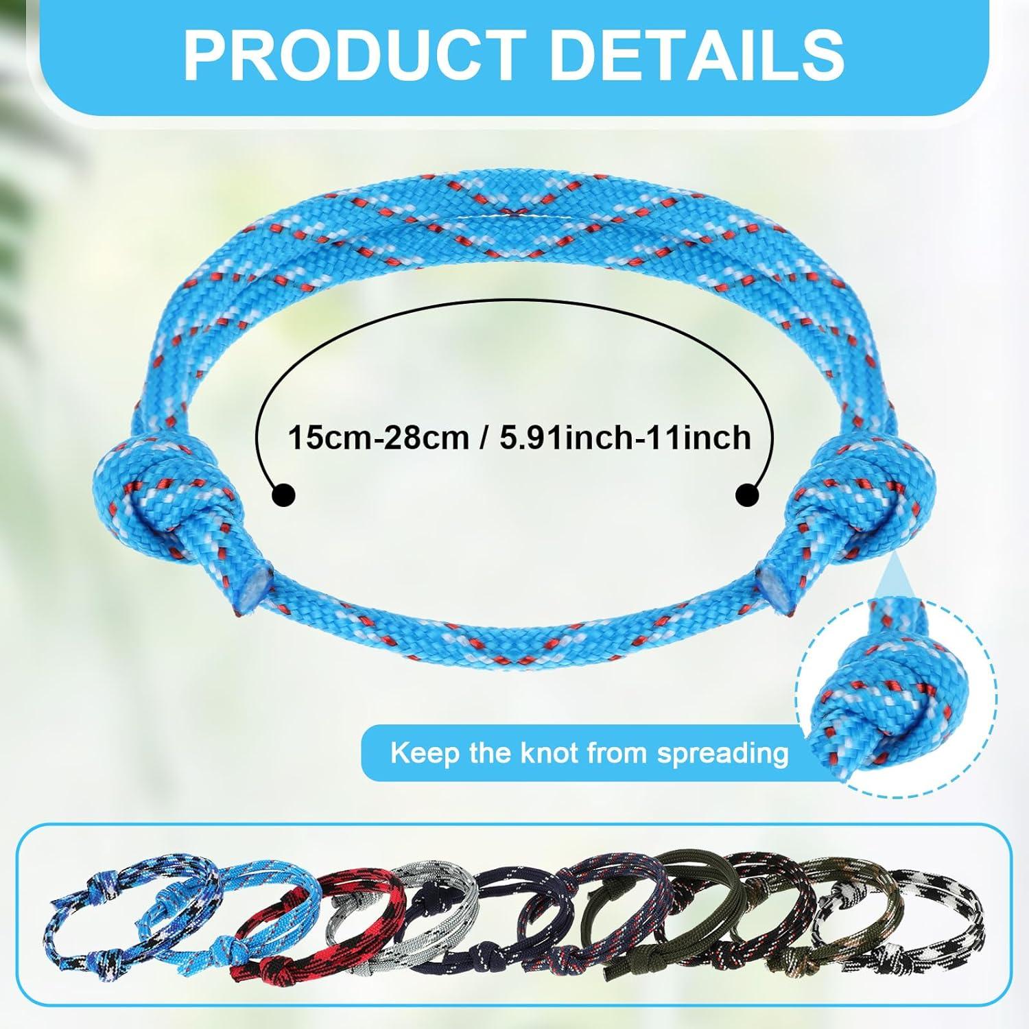 10 Pulseras Trenzadas Ymapinc Coloridas Ajustables para Hombres