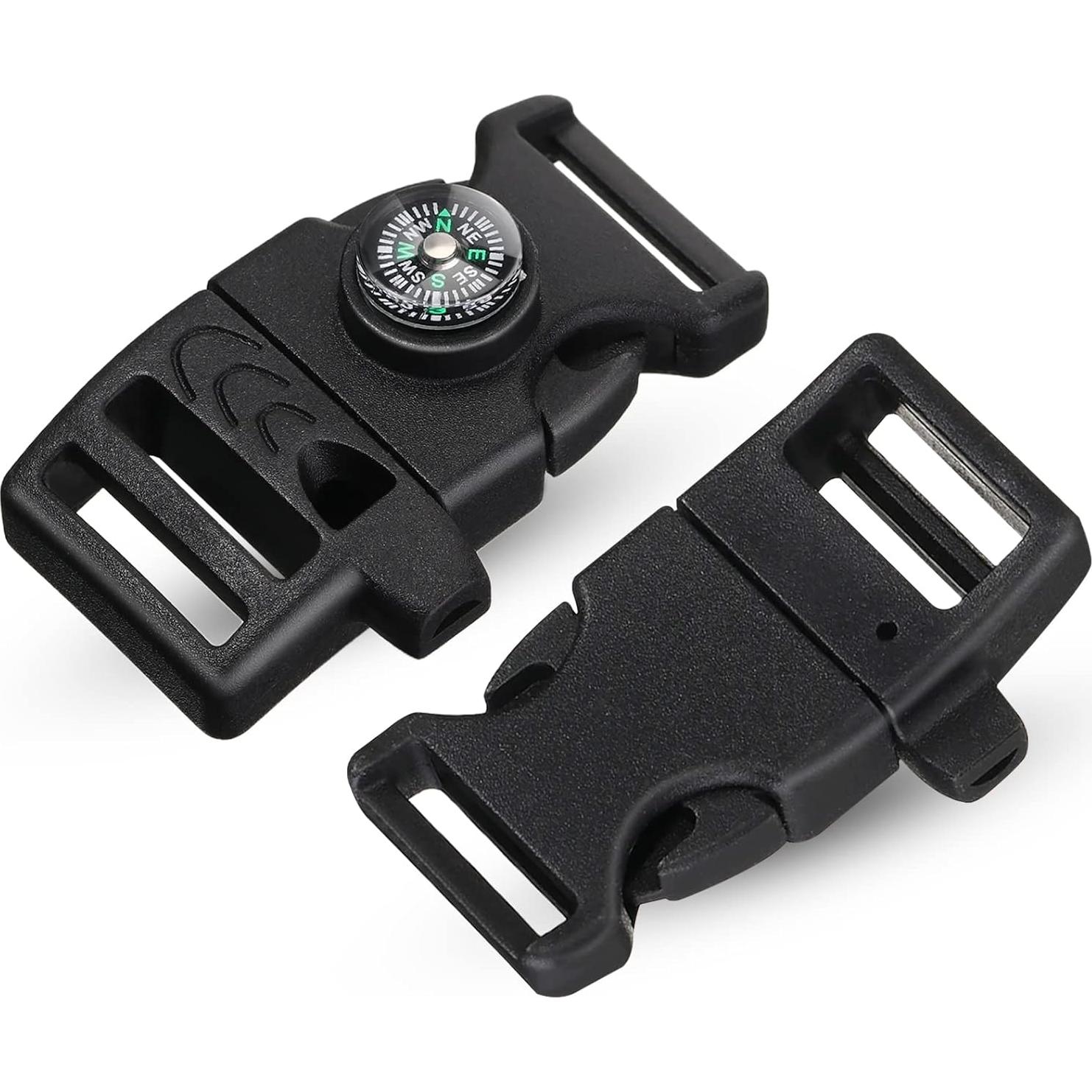 Jexine 50 Clips de Hebilla de Compás para Pulseras de Paracord