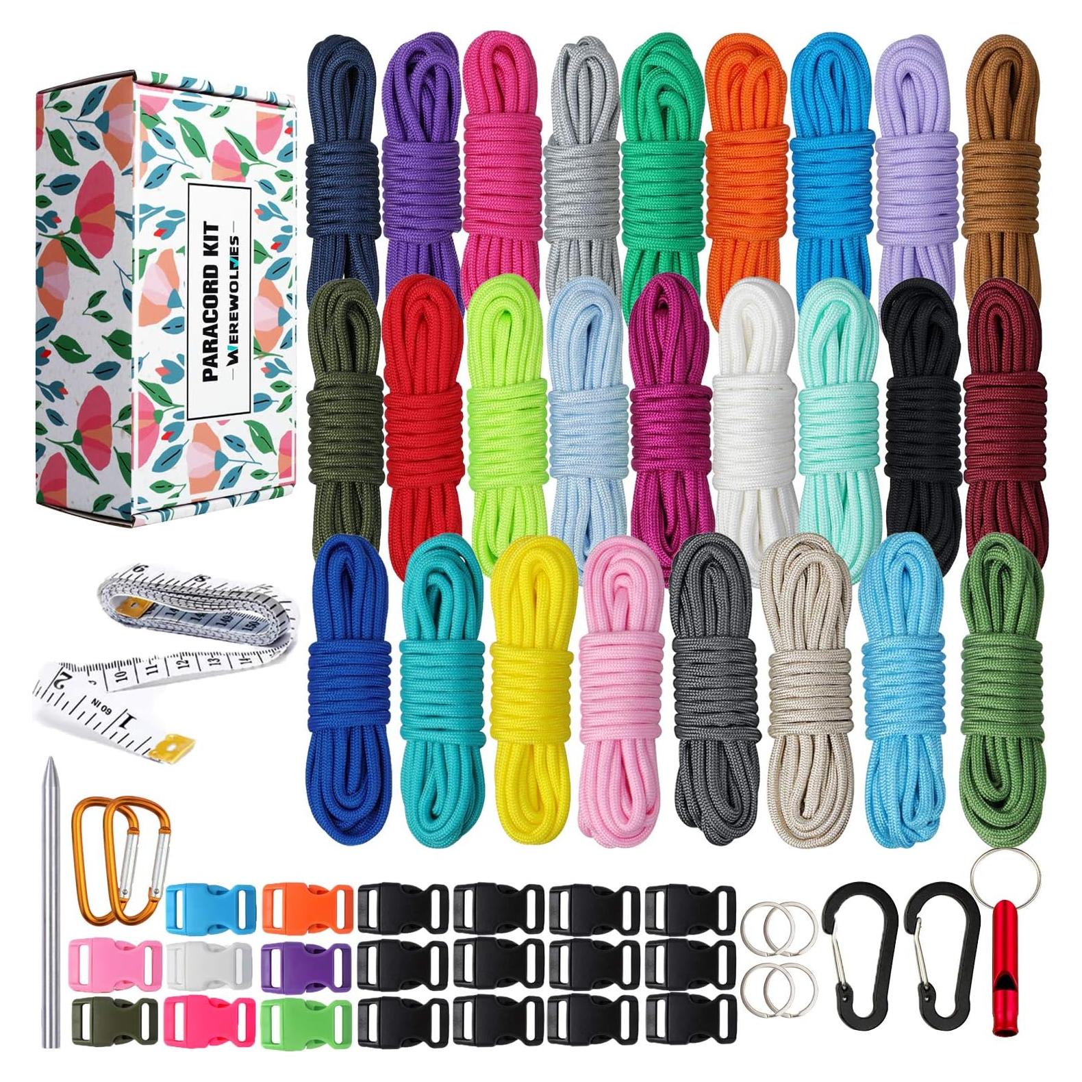 Kit de Manualidades Paracord 550 WEREWOLVES - 79.25m Multicolor
