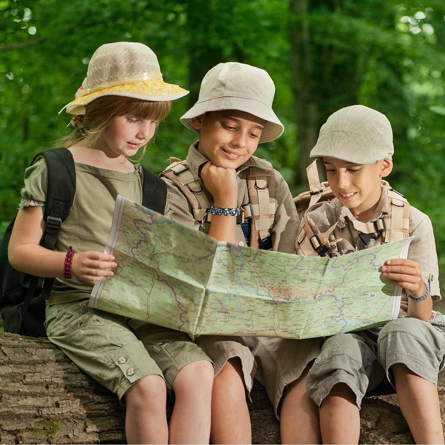 Bonuci 12 Pulseras de Paracord Ajustables Camuflaje