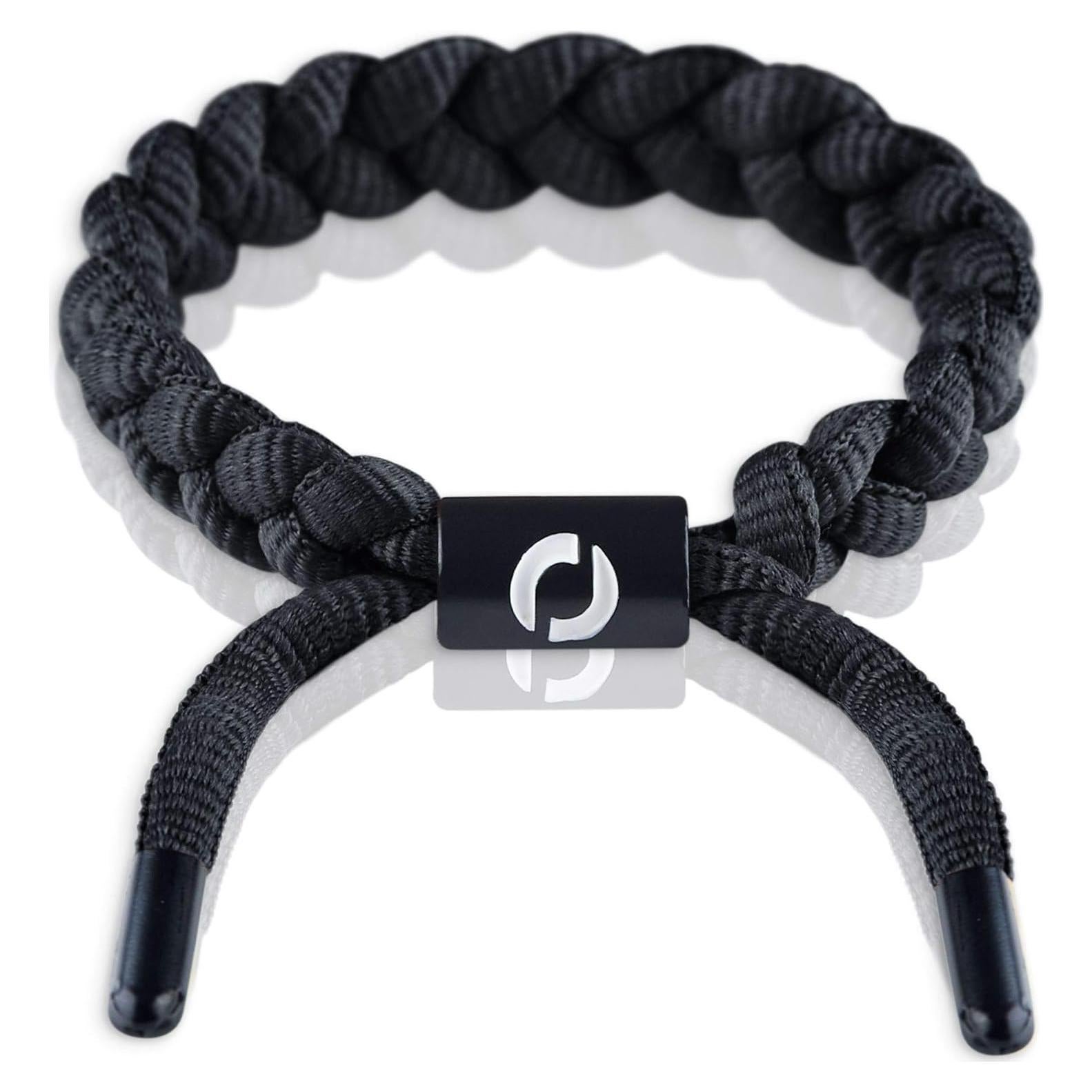Pulsera de Paracord Negra Ajustable Pulseras Mover 15-21.6 cm