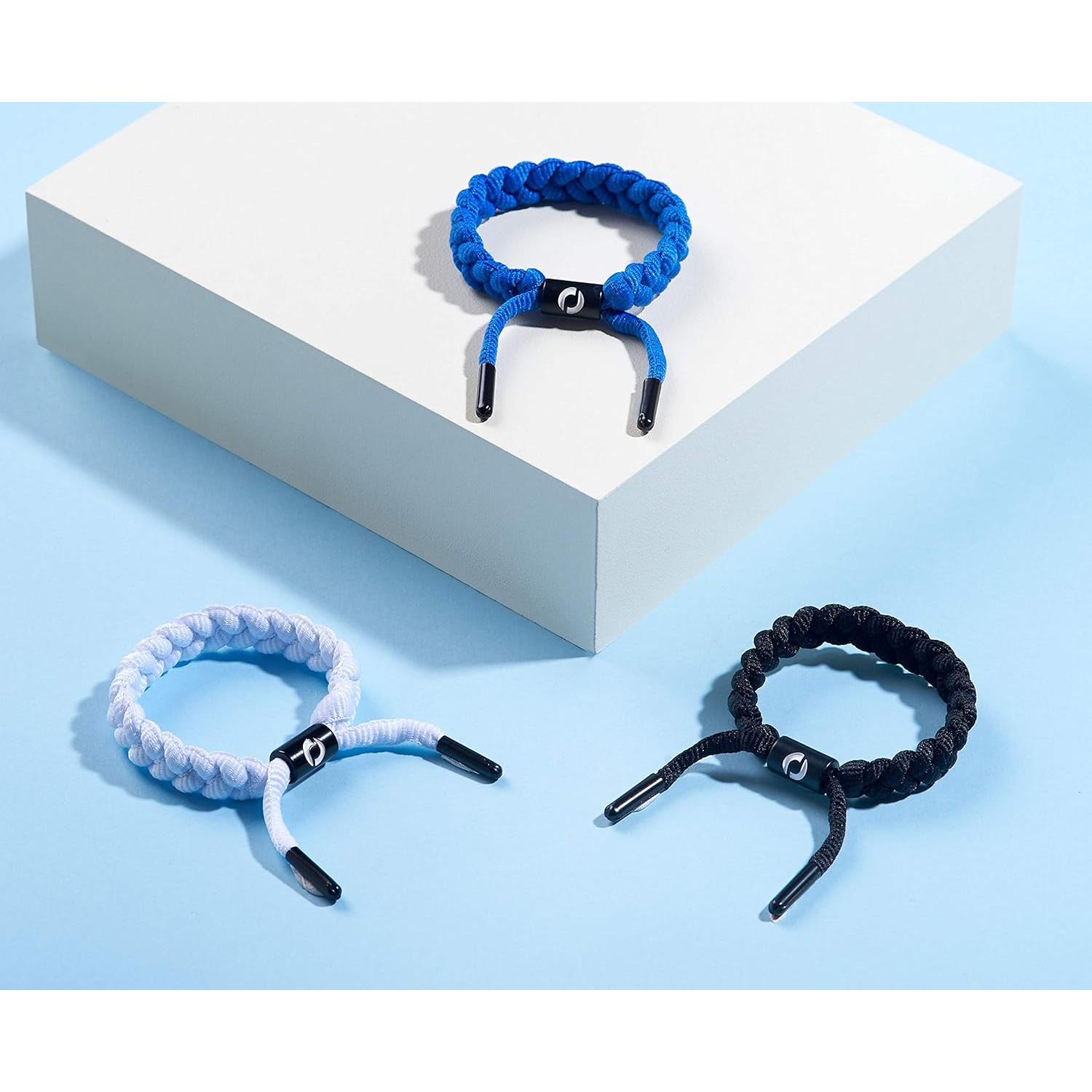 Pulsera de Paracord Negra Ajustable Pulseras Mover 15-21.6 cm