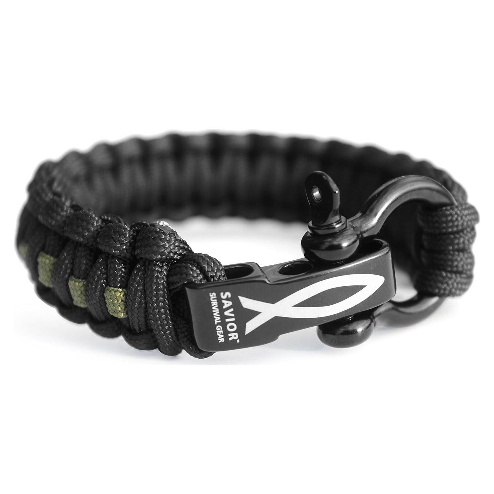 Pulsera de Paracord Ajustable Savior Survival Gear 25.4 cm