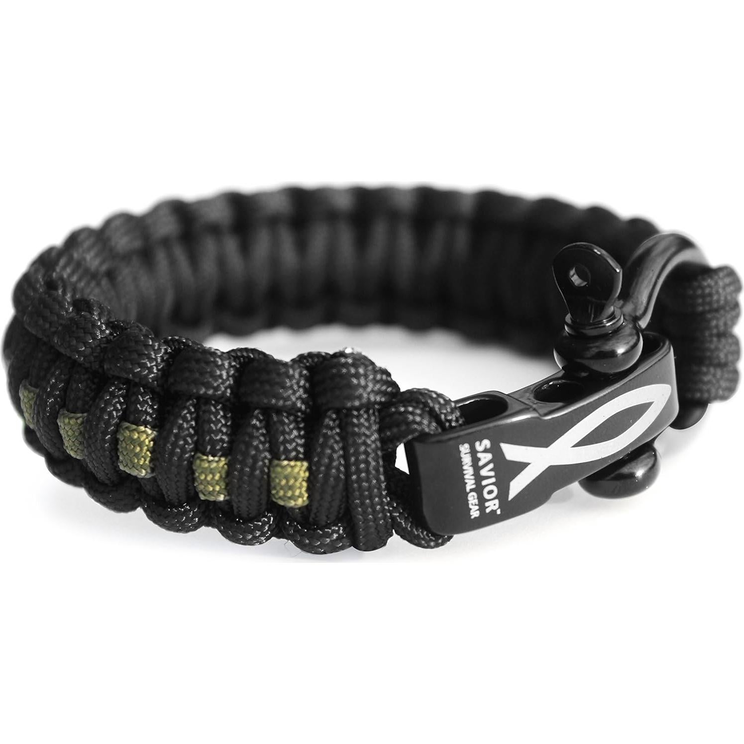 Pulsera de Paracord Ajustable Savior Survival Gear 25.4 cm