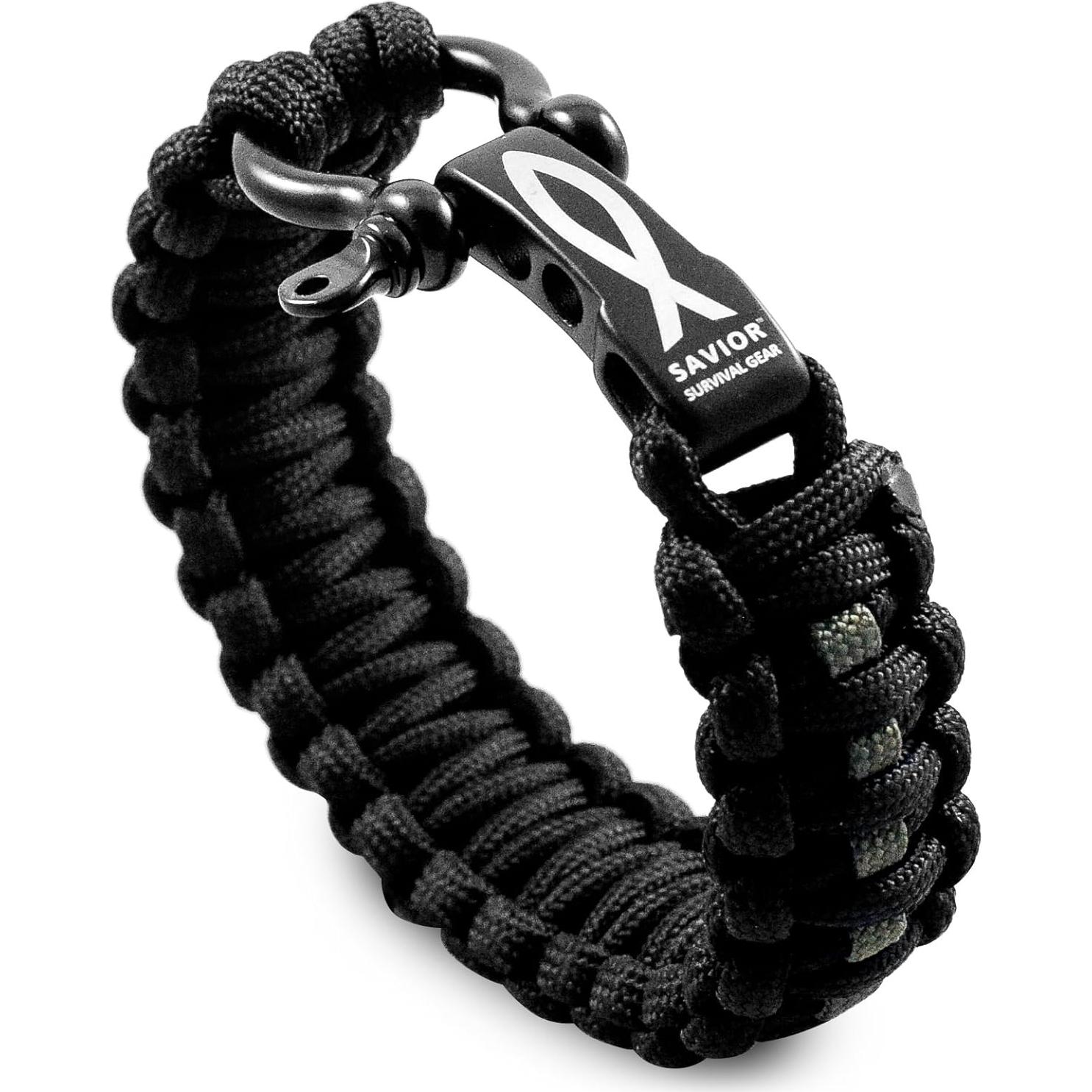 Pulsera de Paracord Ajustable Savior Survival Gear 25.4 cm