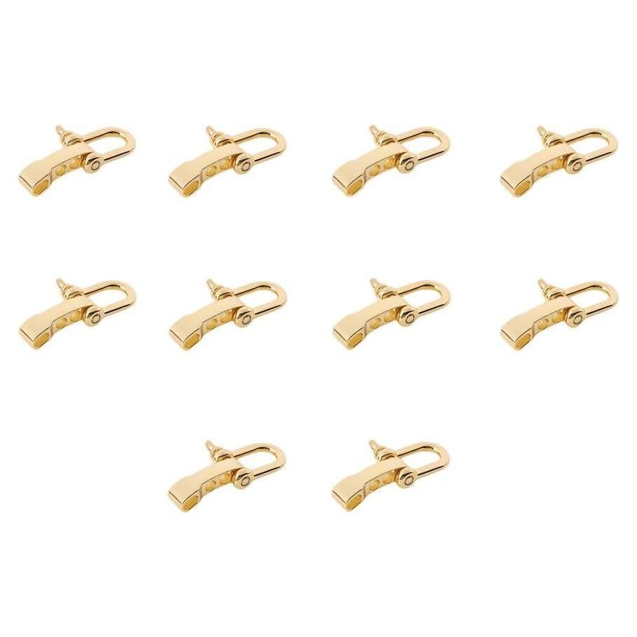 10 Grilletes Ajustables de Zinc Hewnda para Pulseras de Supervivencia