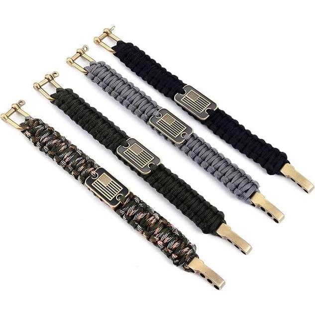 10 Grilletes Ajustables de Zinc Hewnda para Pulseras de Supervivencia