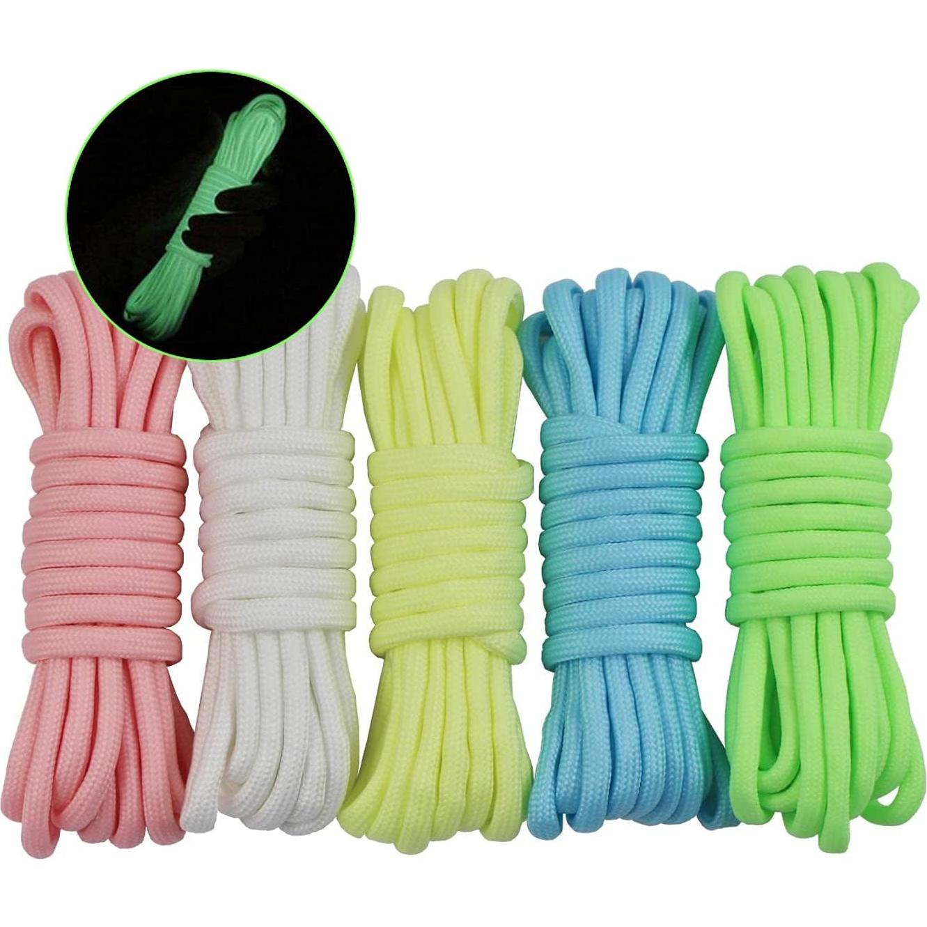 Cuerda Paracord Luminosa UOOOM 5 Colores 3m 4mm para DIY