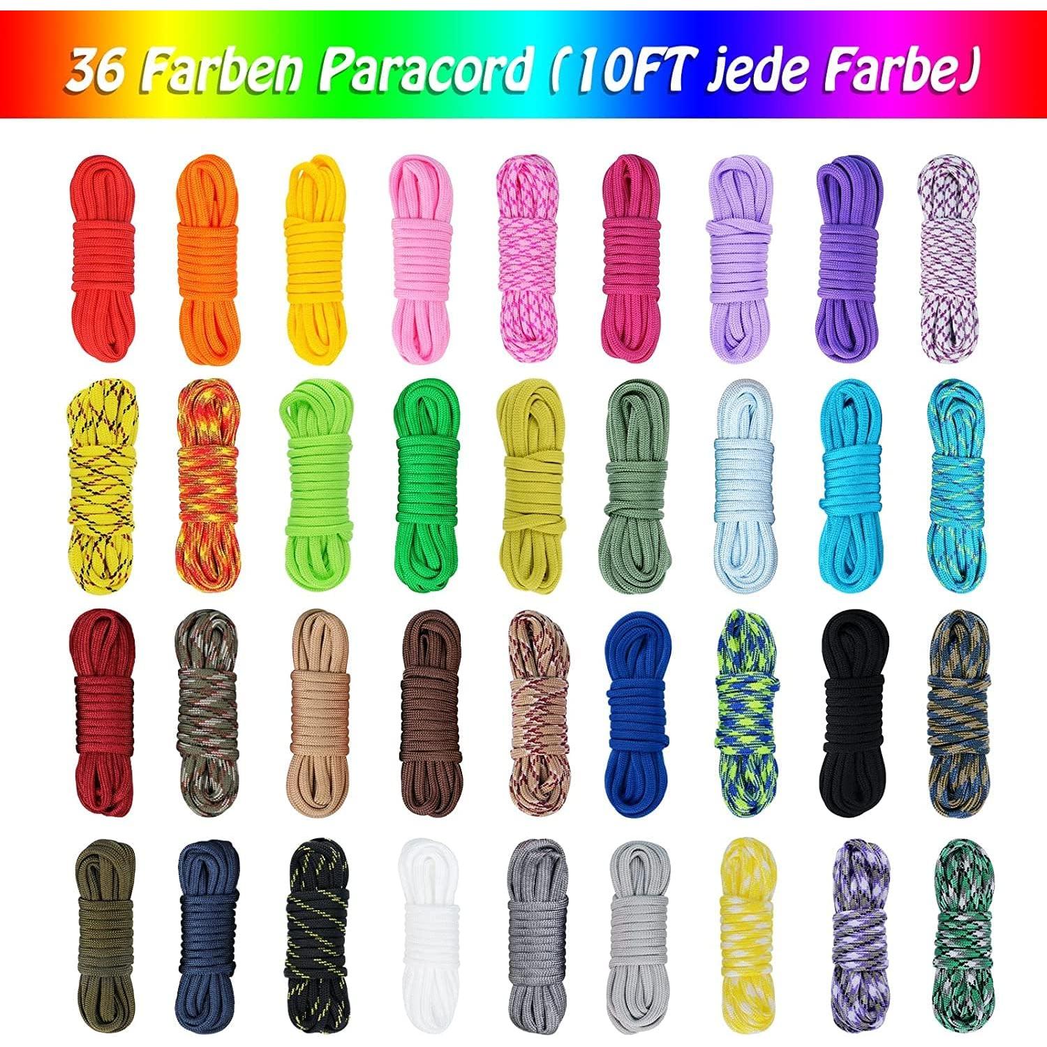 Kit de Paracord MONOBIN P-36 - 36 Colores y Accesorios