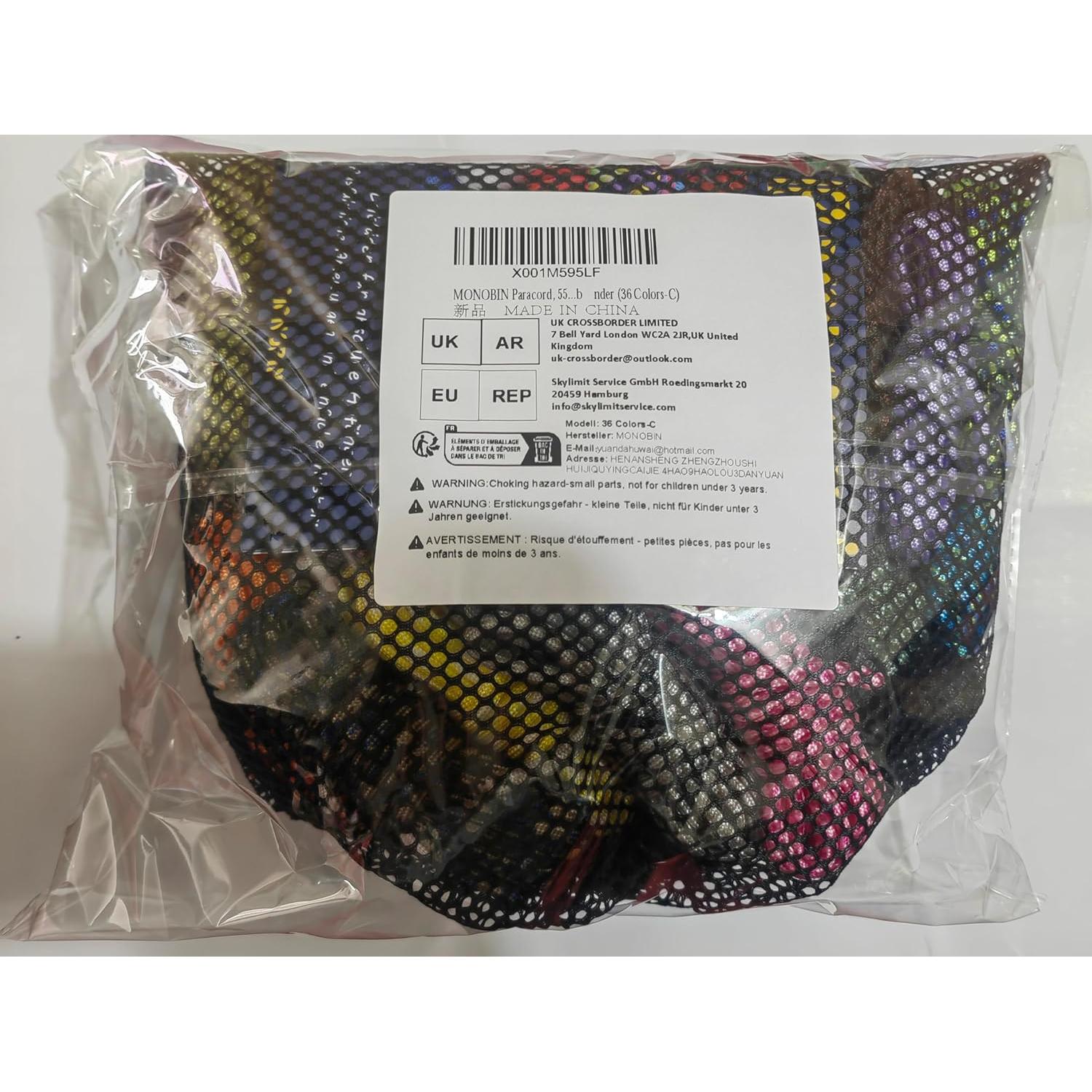 Kit de Paracord MONOBIN P-36 - 36 Colores y Accesorios