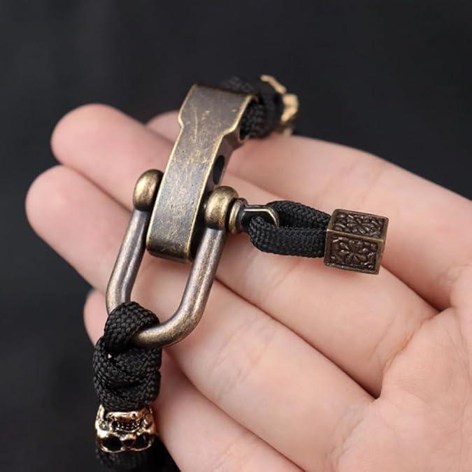 Pulsera de Paracord Ajustable Calaveras Vintage Ejército