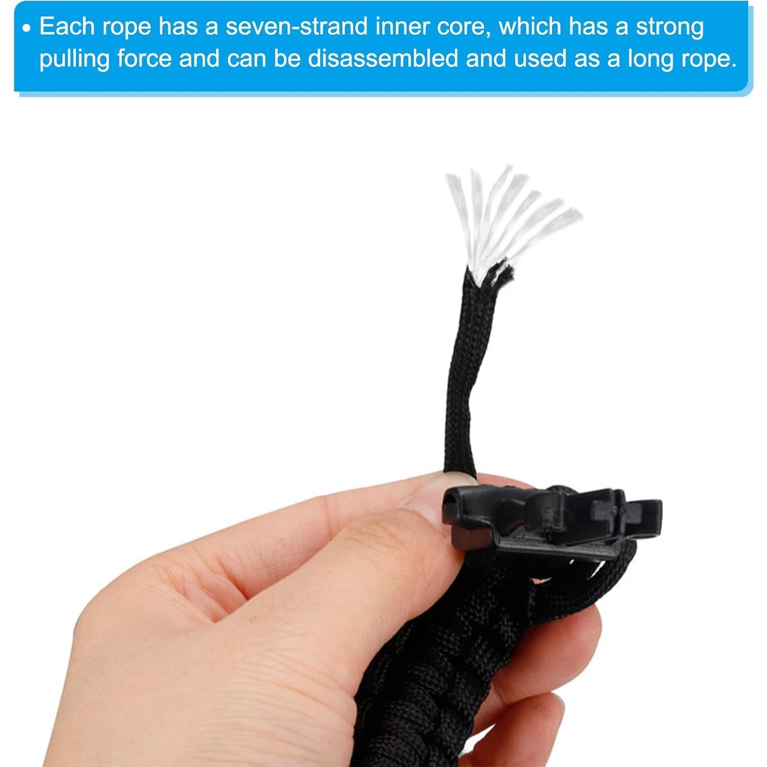 Pulsera de Paracord de Supervivencia PATIKIL - Azul, Negro, Blanco