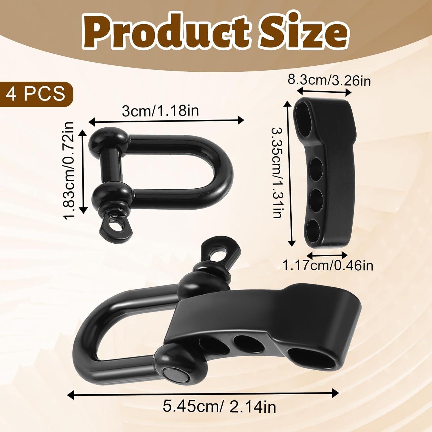 4 Hebillas Paracord Ajustables Tucnoeu para Pulseras Supervivencia